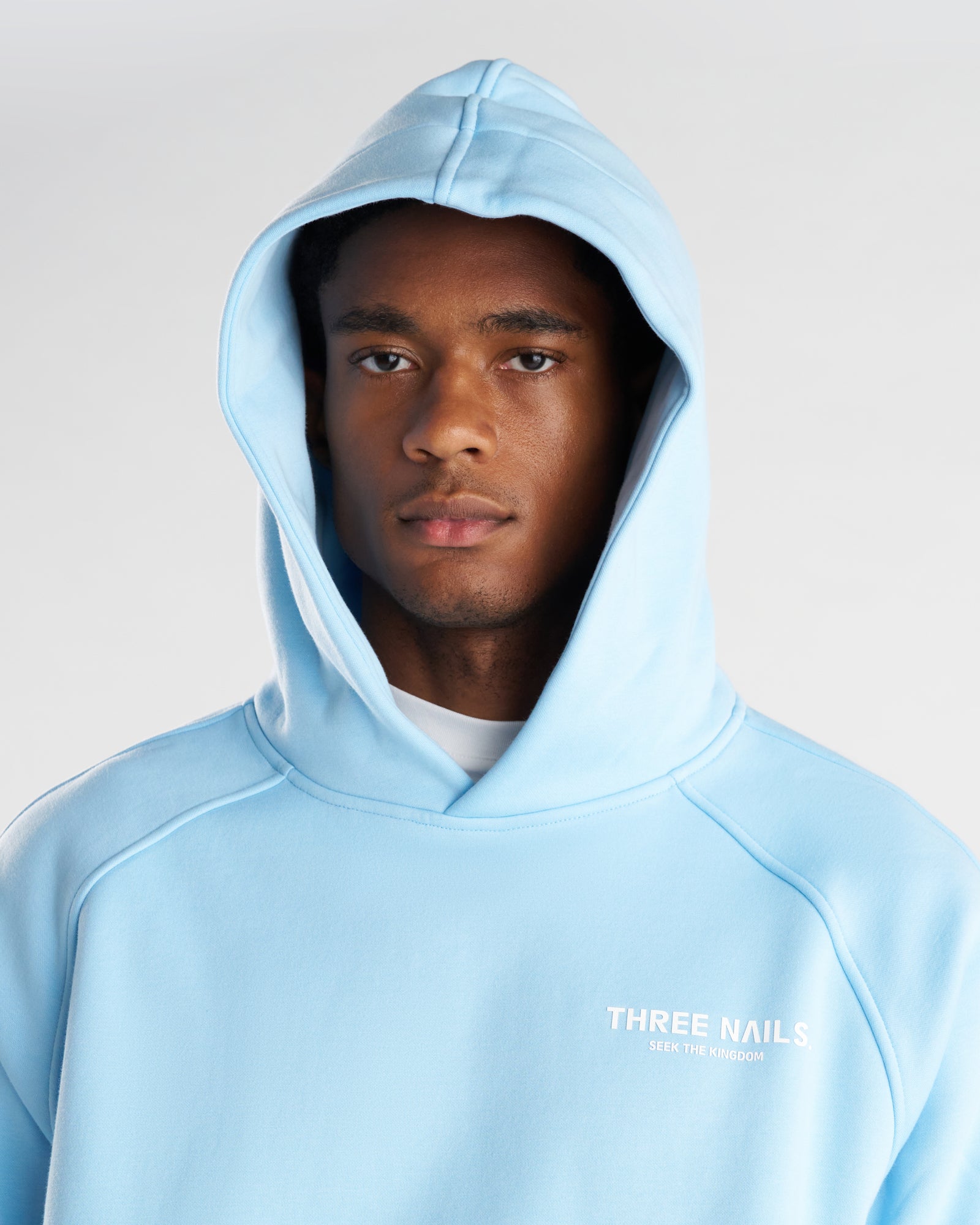 Signature Fleece Hoodie "STK" - Sky Blue