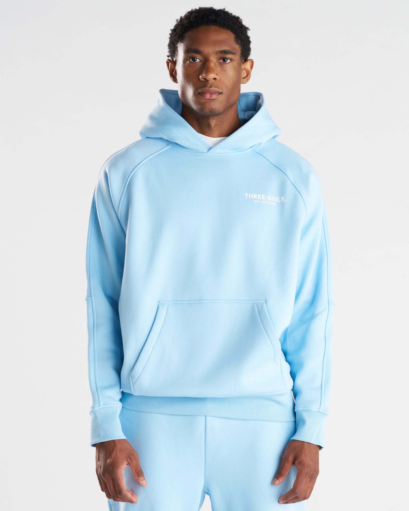 Signature Fleece Hoodie "STK" - Sky Blue