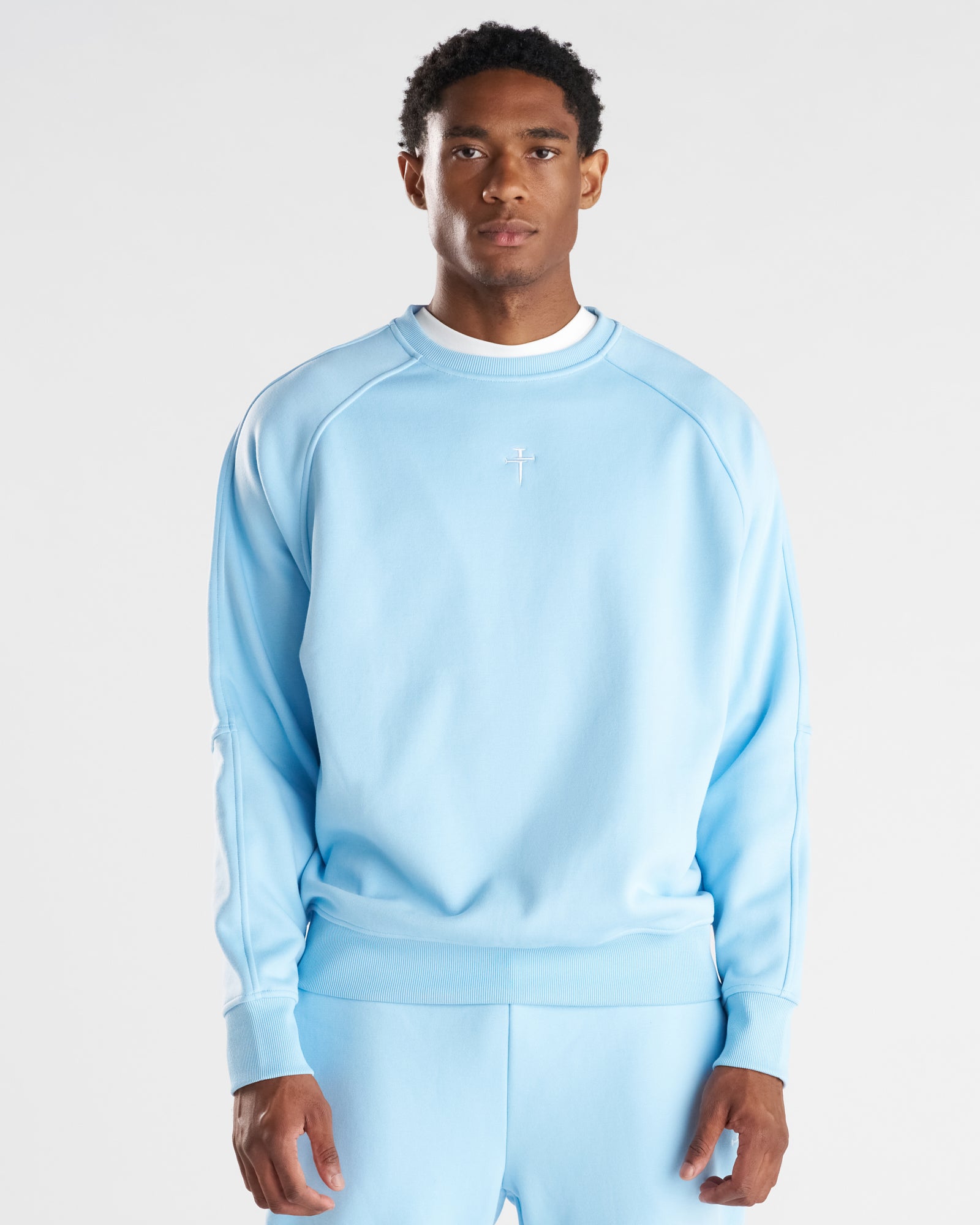 Signature Fleece Crewneck - Sky Blue