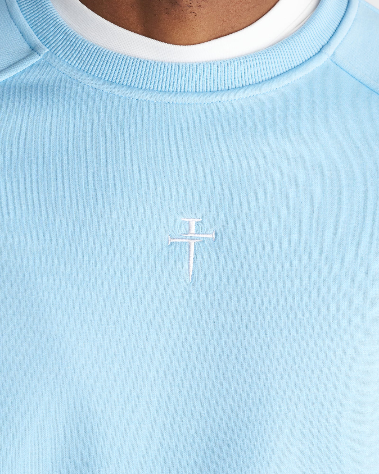 Signature Fleece Crewneck - Sky Blue