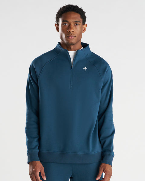 Signature Fleece Quarter Zip - Midnight Navy