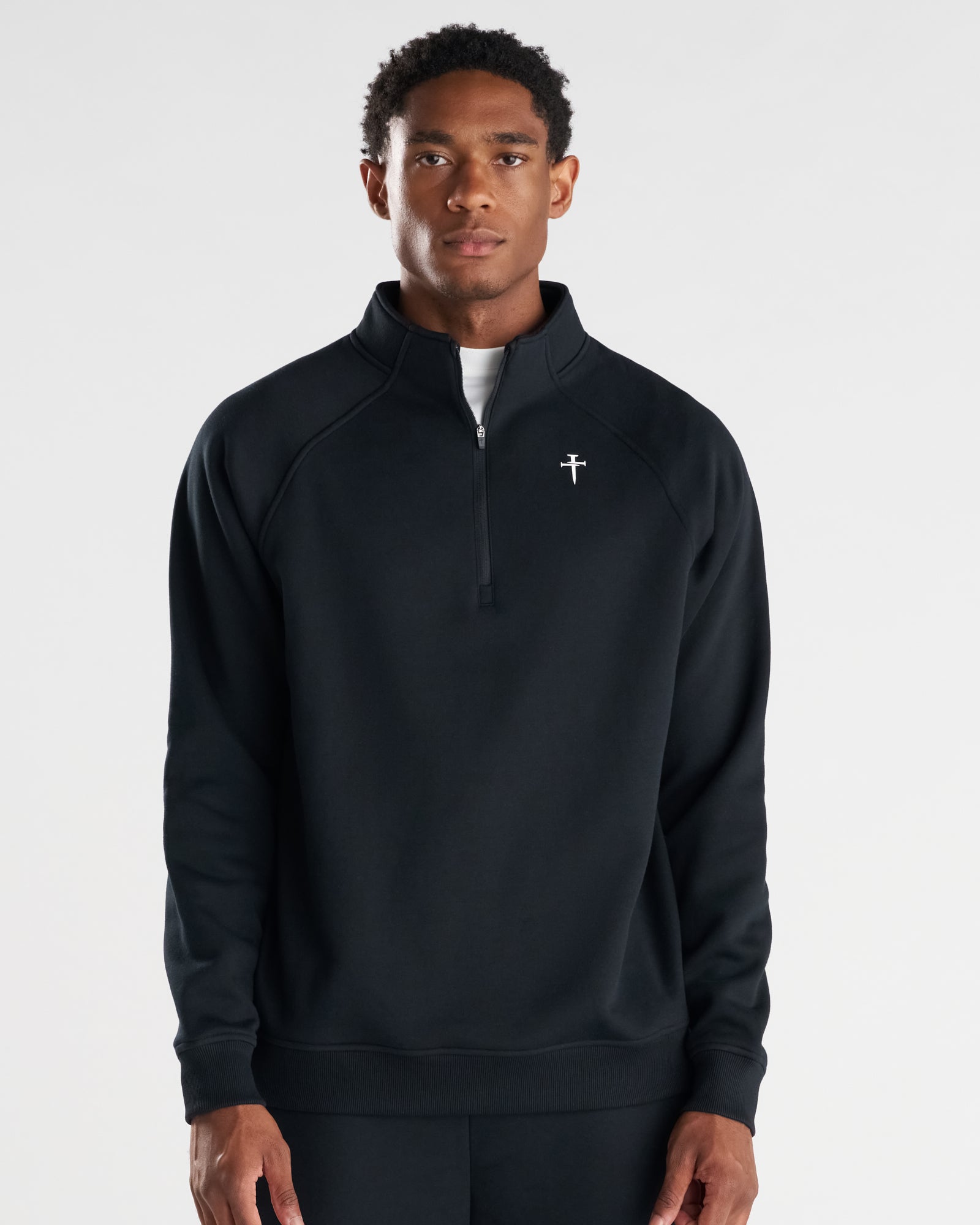 Signature Fleece Quarter Zip - Black