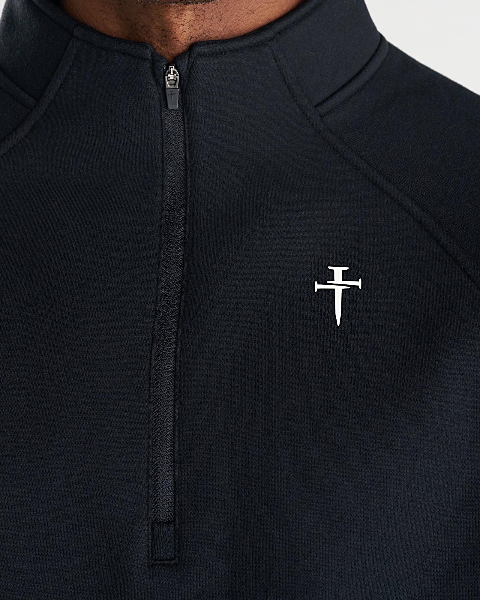 Signature Fleece Quarter Zip - Black