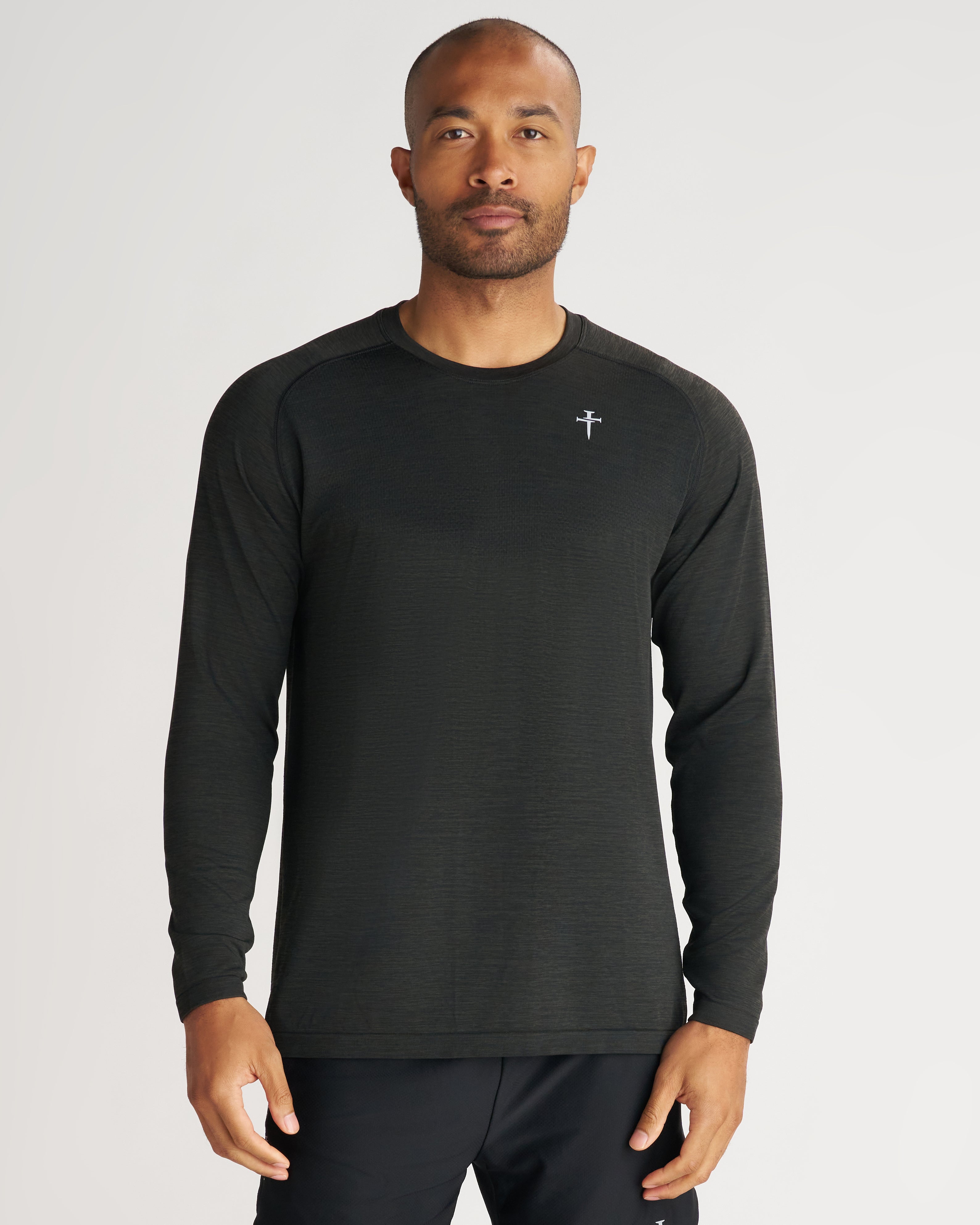 Seamless Long Sleeve - Black Marl