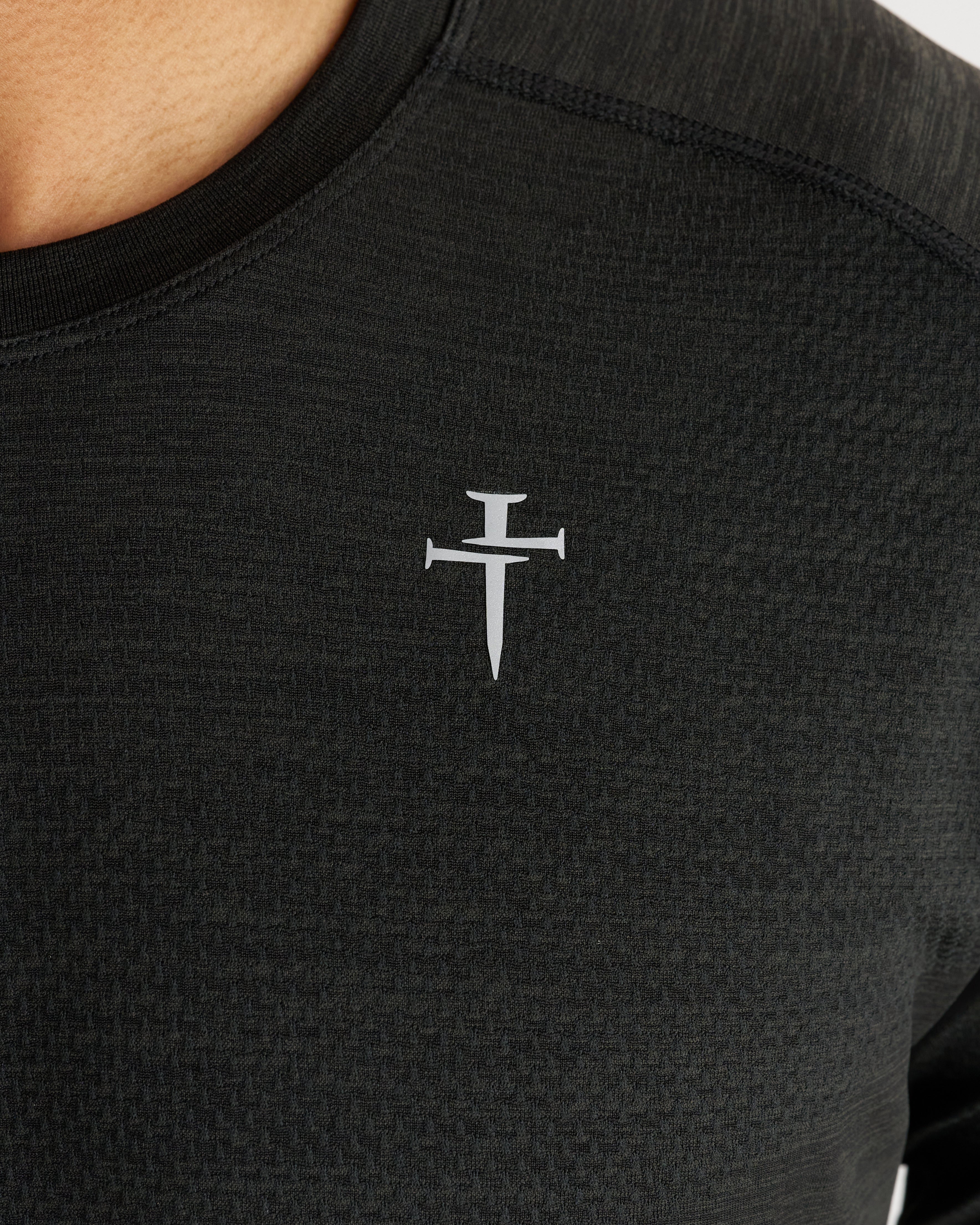 Seamless Long Sleeve - Black Marl