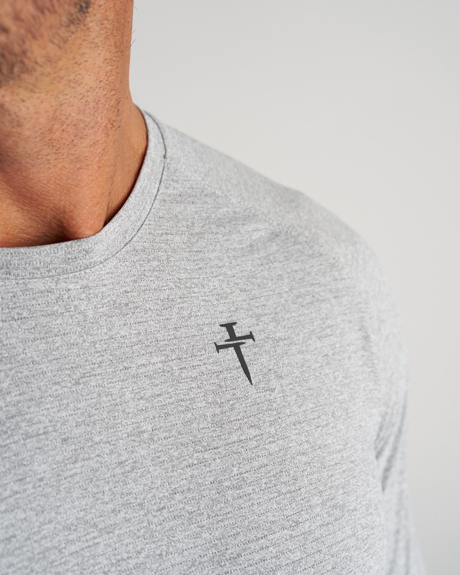 Aion-Lite™ Long Sleeve "Cross" - Grey Marl