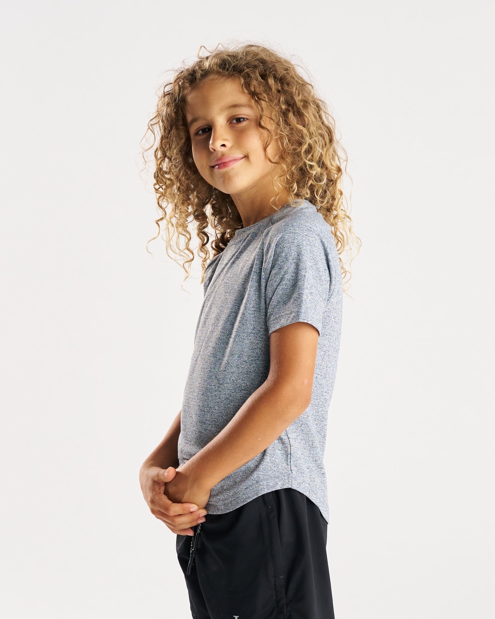 Youth Aion-Lite™ Tee "Cross" - Midnight Navy Marl