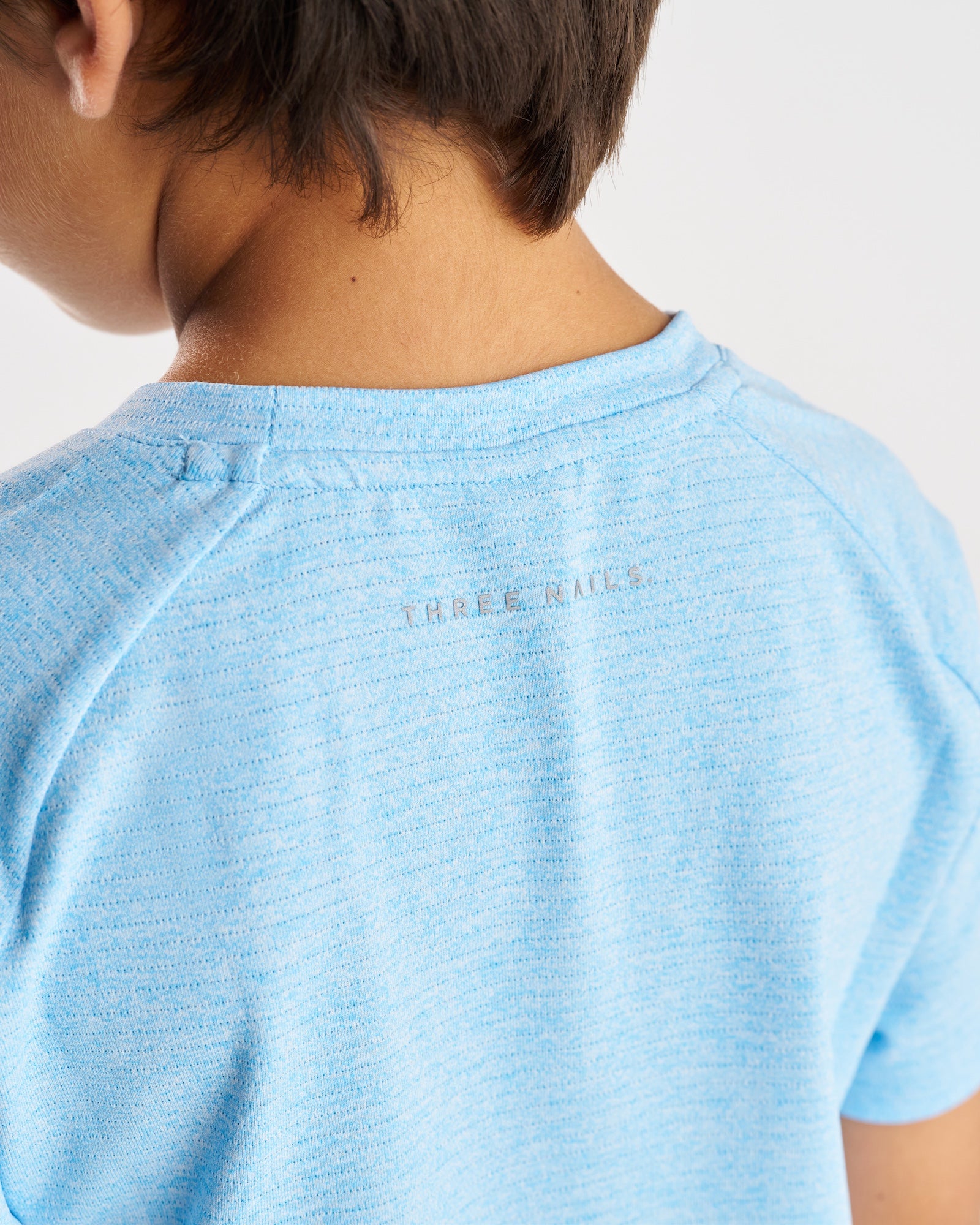 Youth Aion-Lite™ Tee "Cross" - Sky Blue Marl