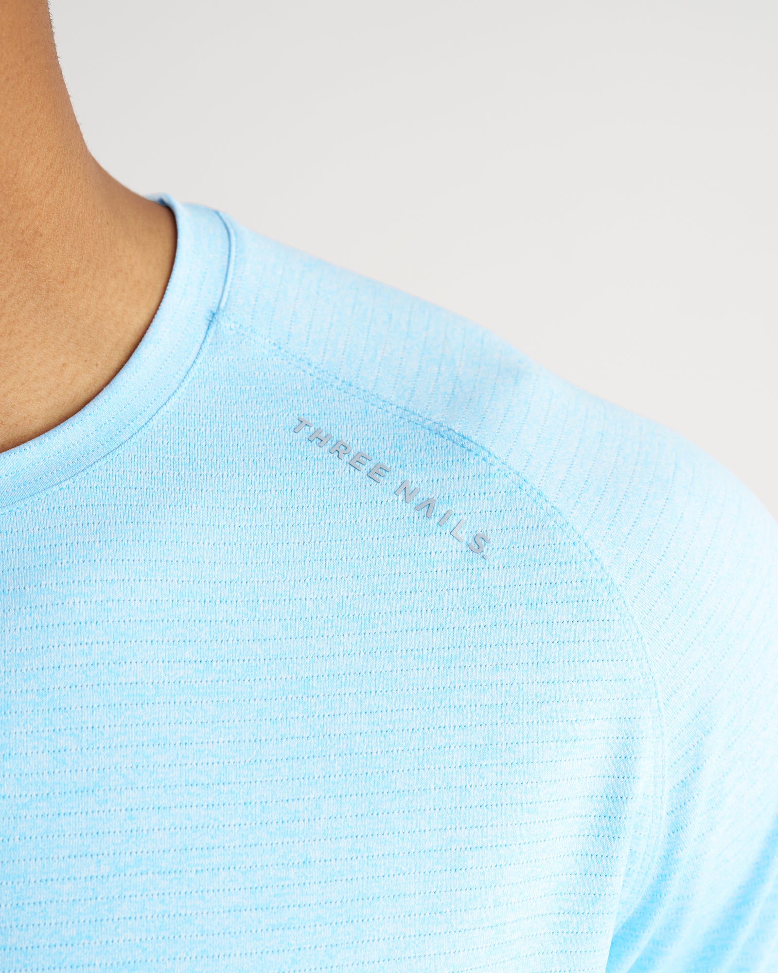 Aion-Lite™ Tee "Three Nails" - Sky Blue Marl