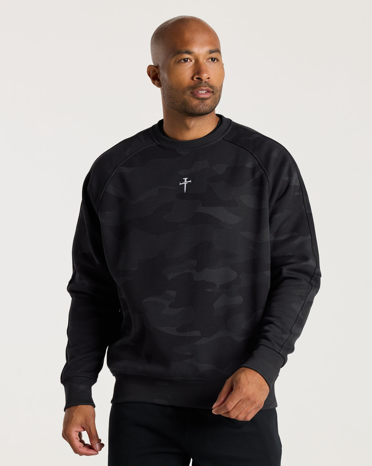 Signature Fleece Crewneck - Black Camo