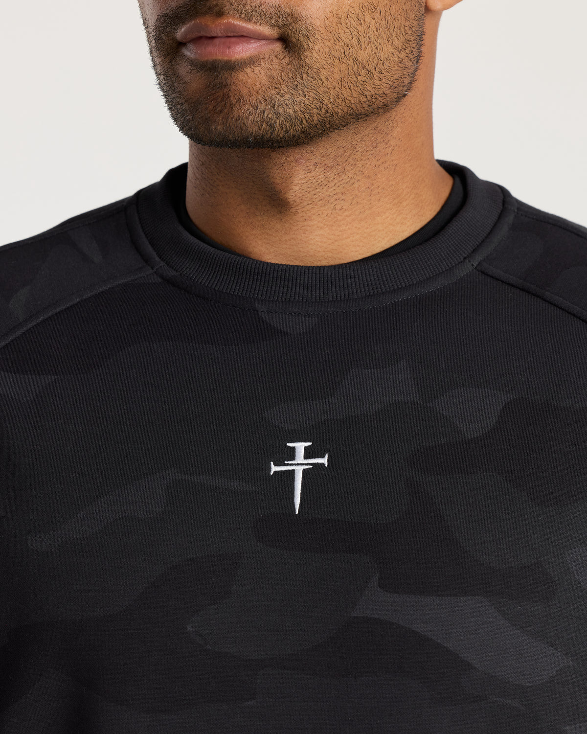 Signature Fleece Crewneck - Black Camo