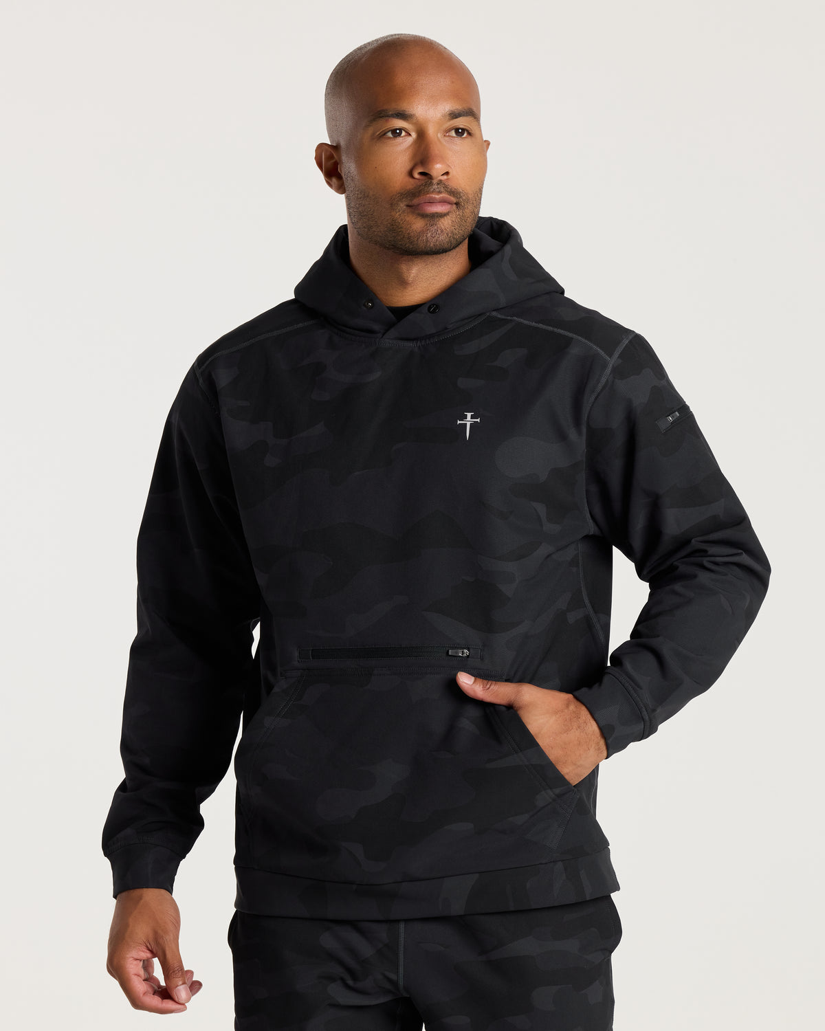Vanta+ Hoodie - Black Camo "Cross"