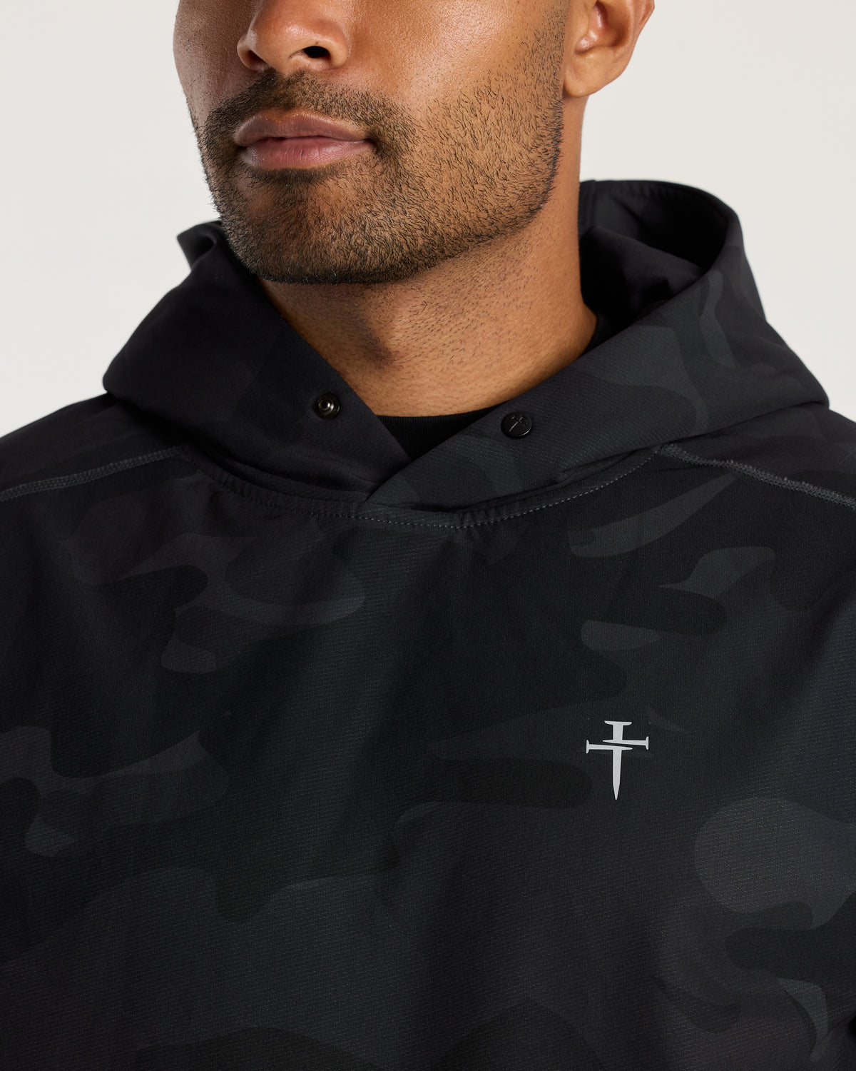 Vanta+ Hoodie - Black Camo "Cross"
