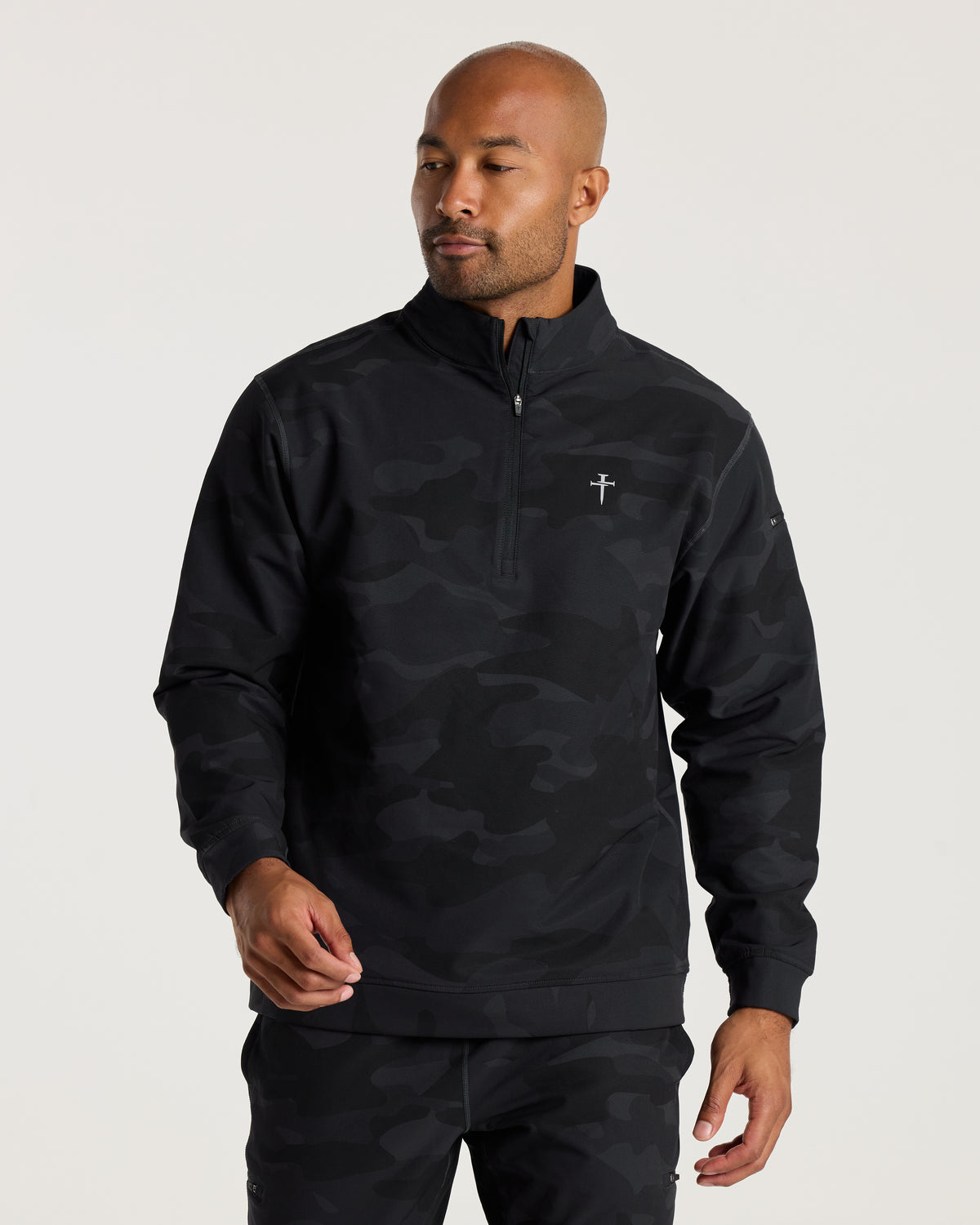 Vanta+ Quarter Zip - Black Camo "Cross"