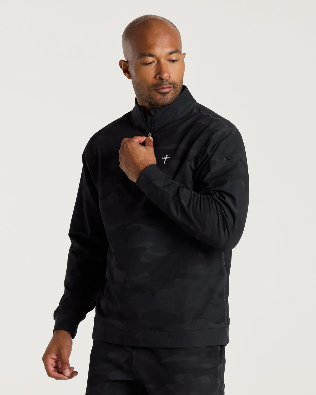 Vanta+ Quarter Zip - Black Camo "Cross"
