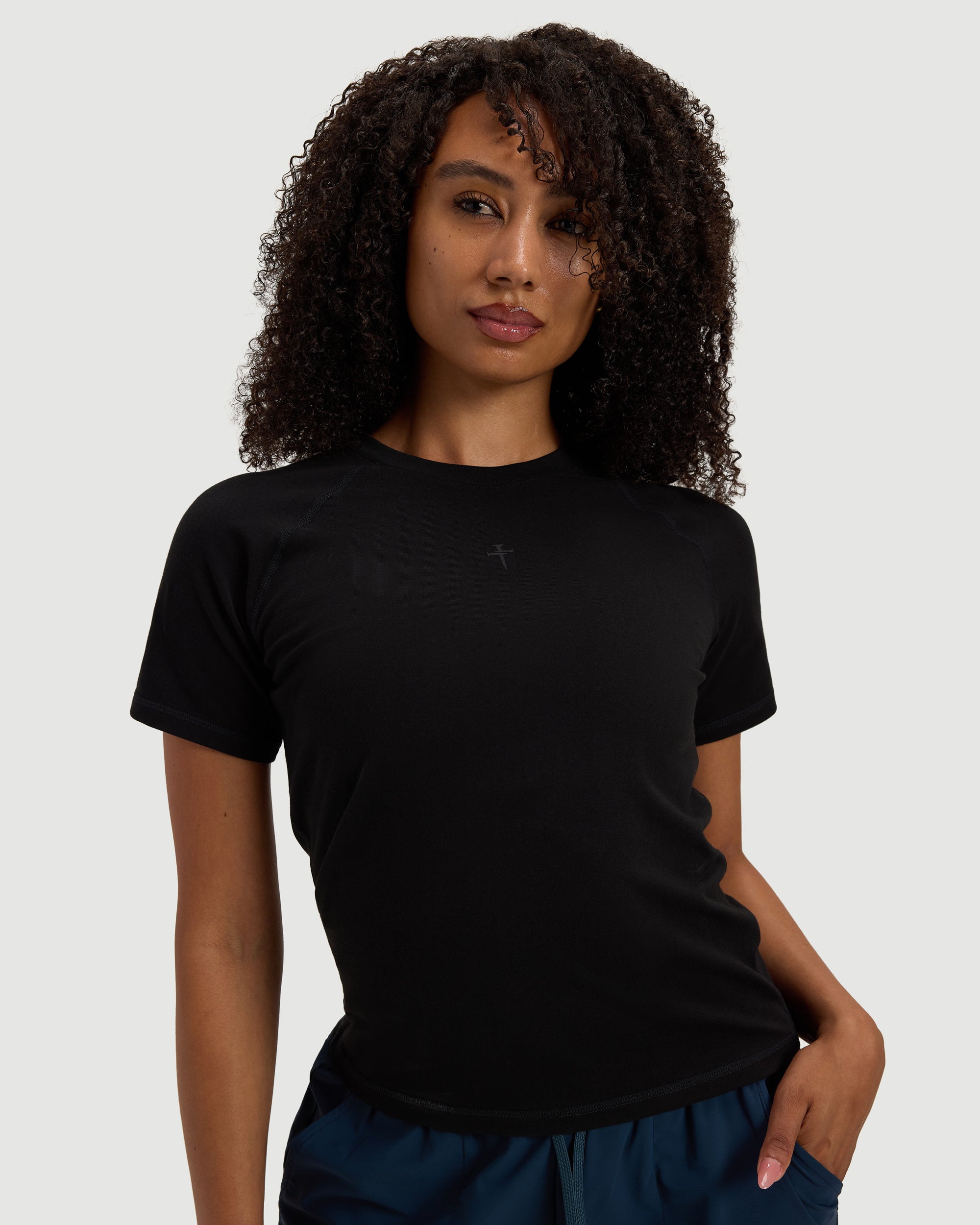 Women's Supima® Cotton Tee - Black