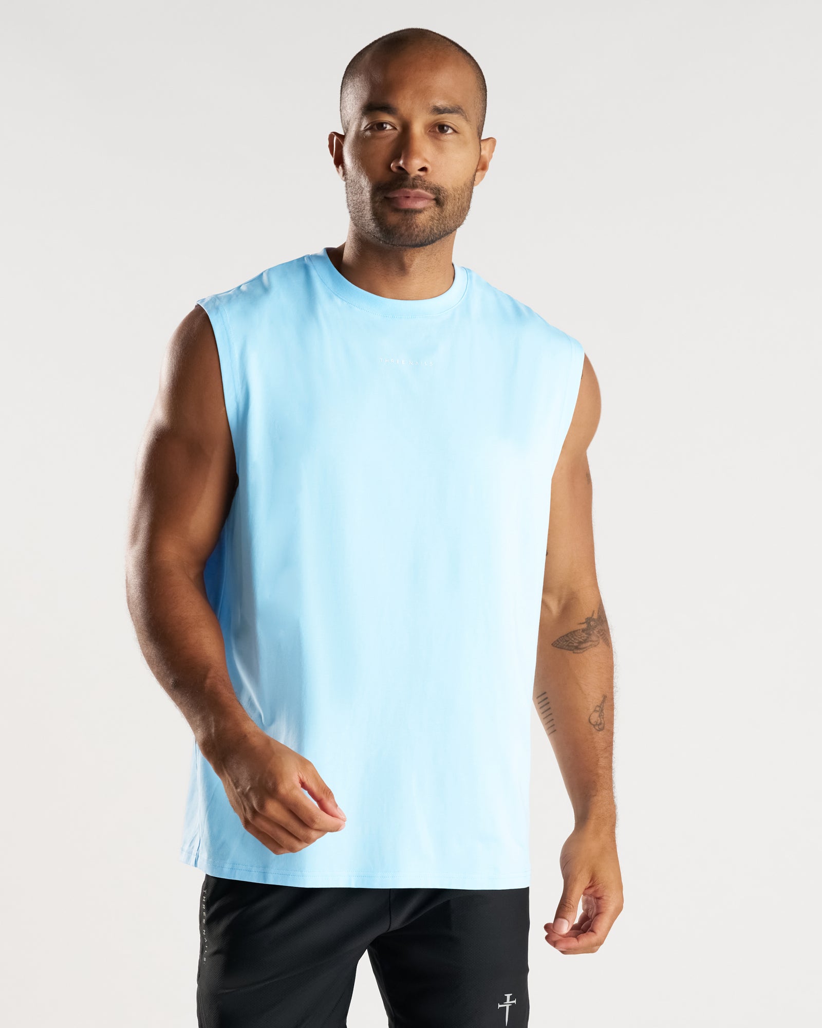 Core Oversized Muscle Tank - Sky Blue