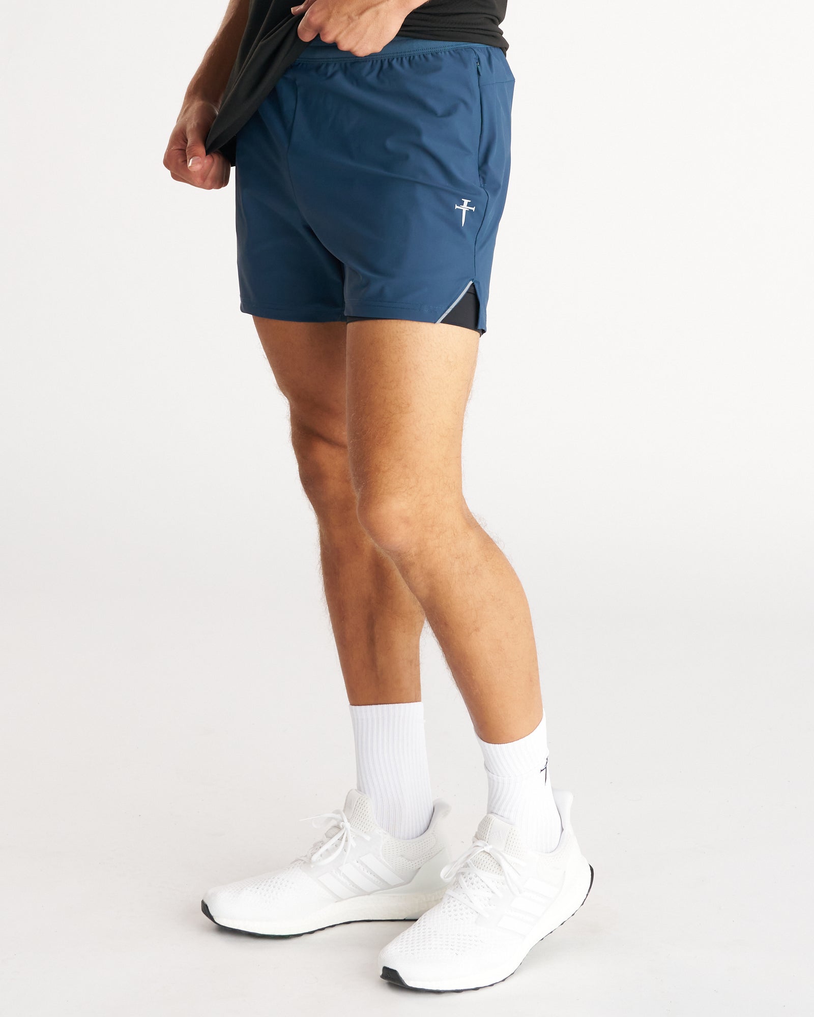 Vapor-Lite™ Liner 5" Short "Cross" - Midnight Navy