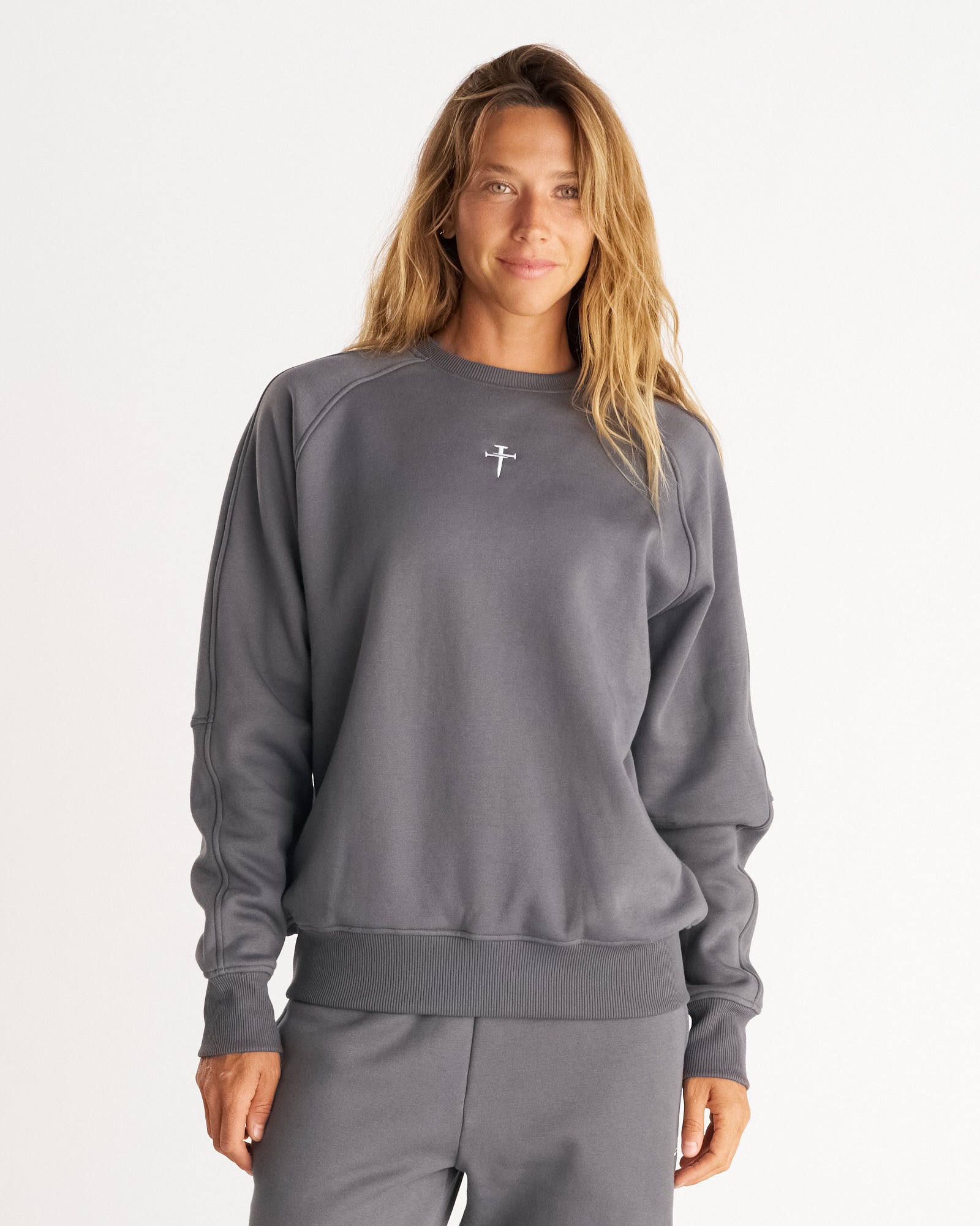 Signature Fleece Crewneck - Space Grey