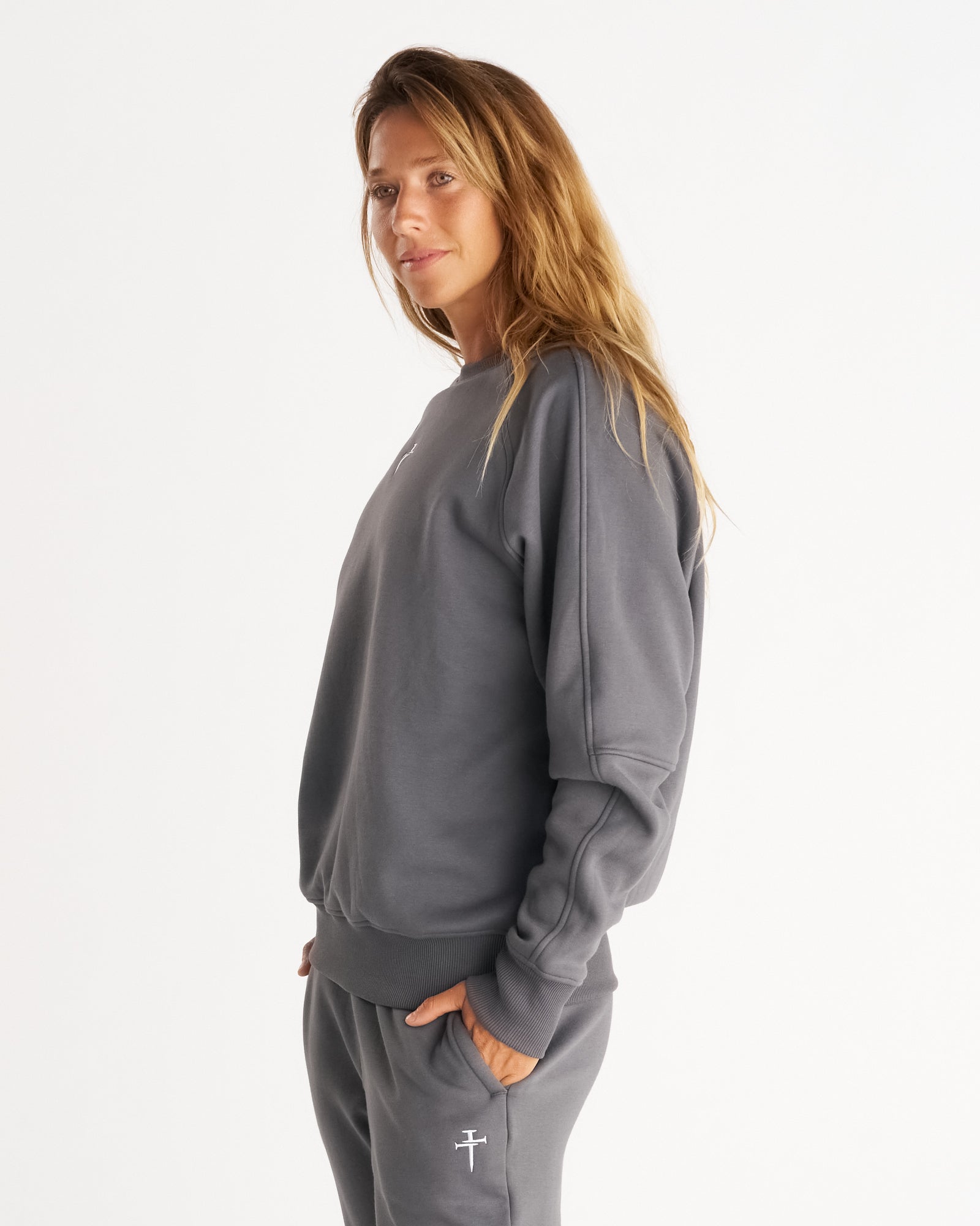 Signature Fleece Crewneck - Space Grey