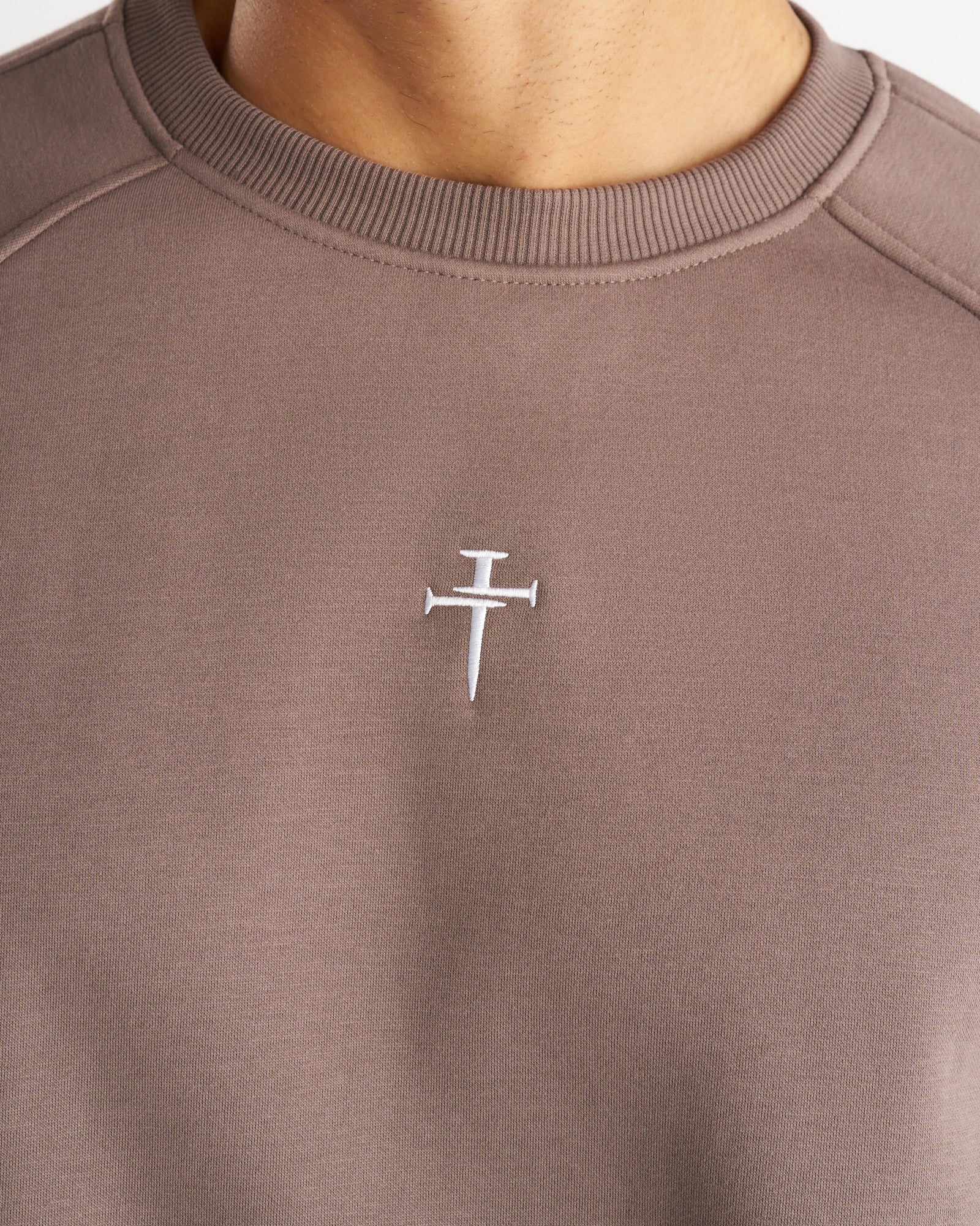 Signature Fleece Crewneck - Deep Taupe