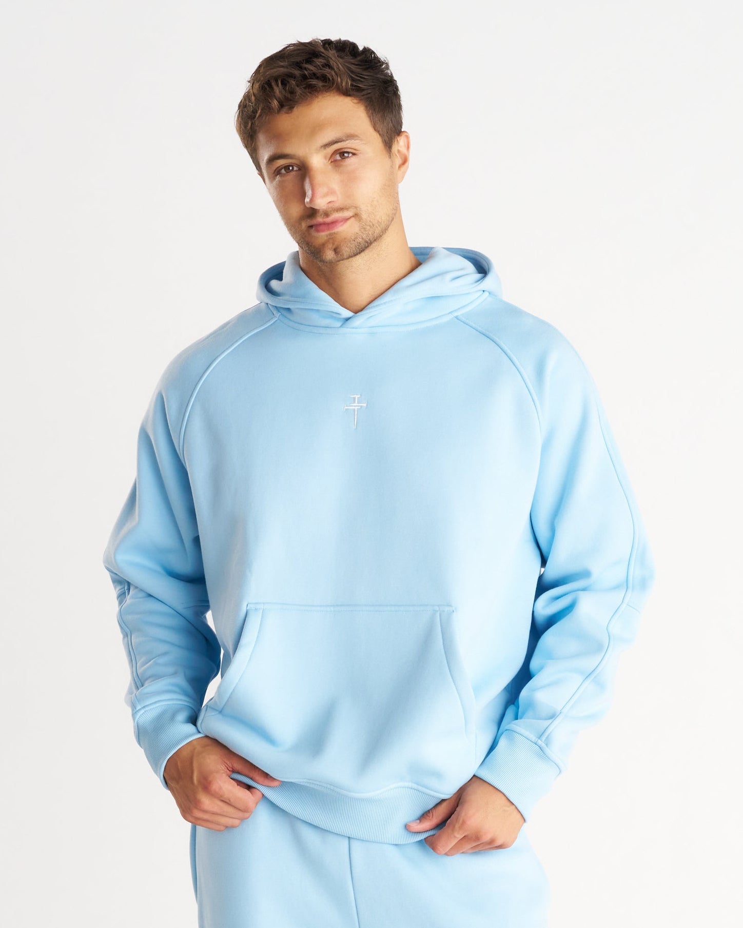 Signature Fleece Hoodie - Sky Blue