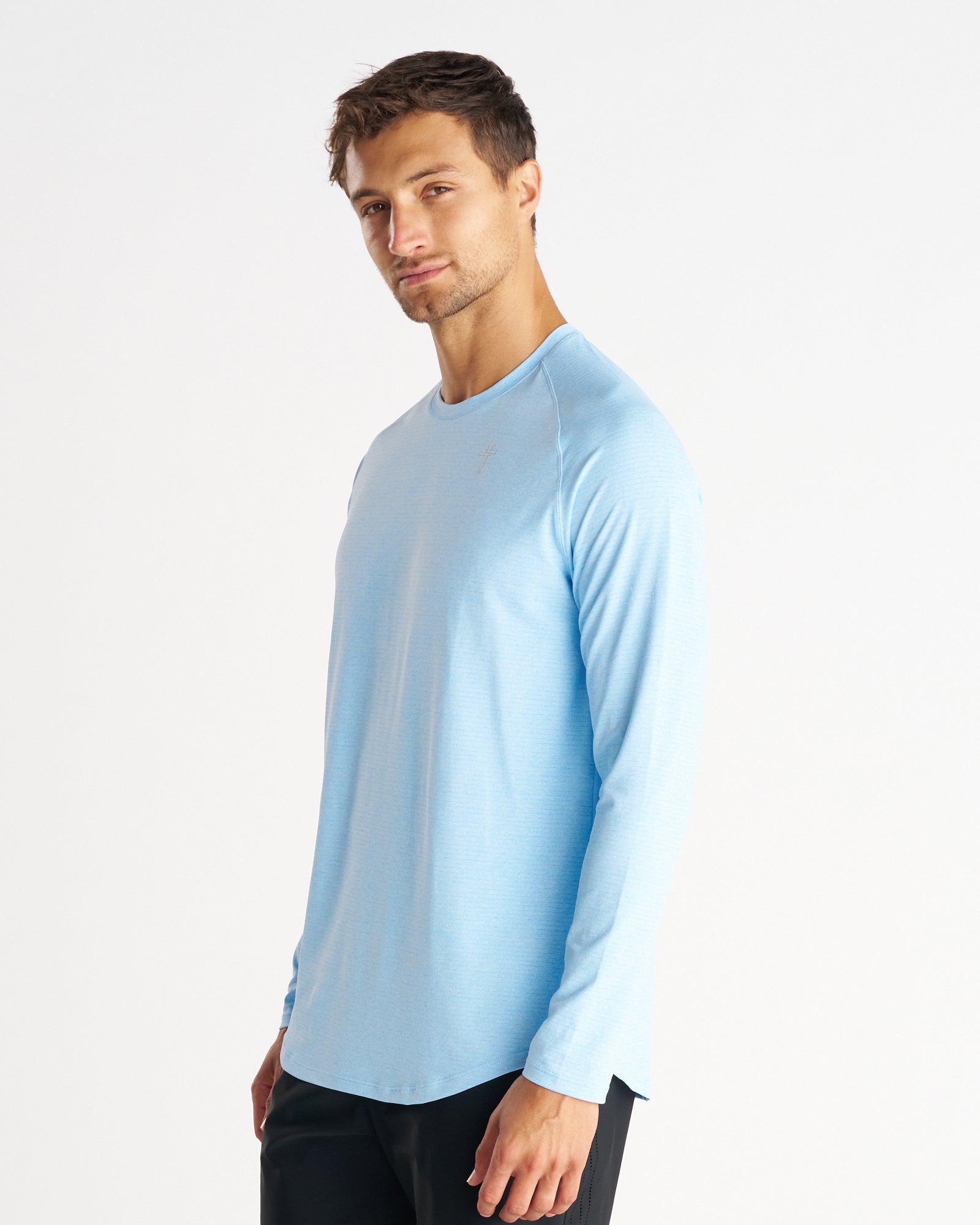 Aion-Lite™ Long Sleeve "Cross" - Sky Blue Marl
