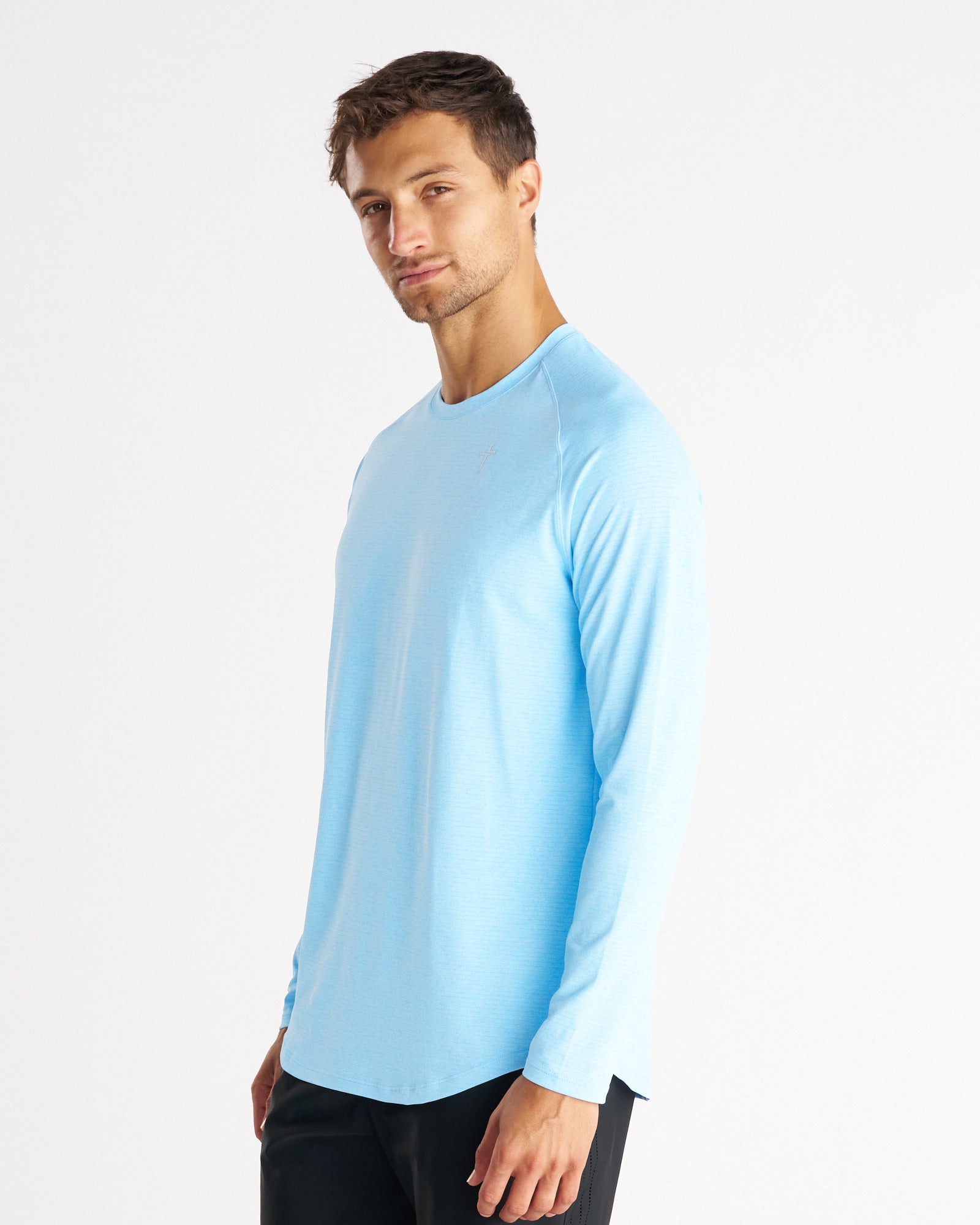 Aion-Lite™ Long Sleeve "Cross" - Sky Blue Marl