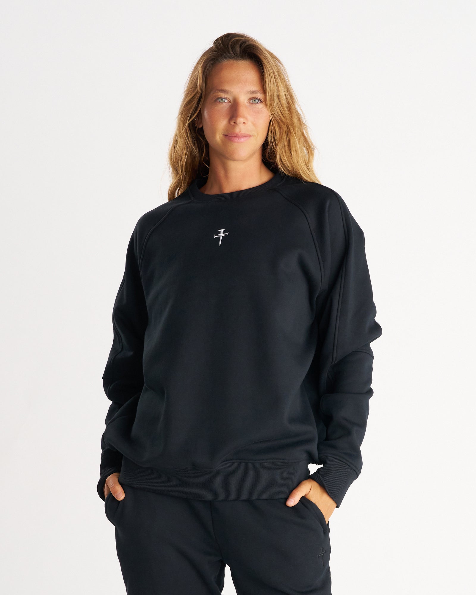 Signature Fleece Crewneck - Black