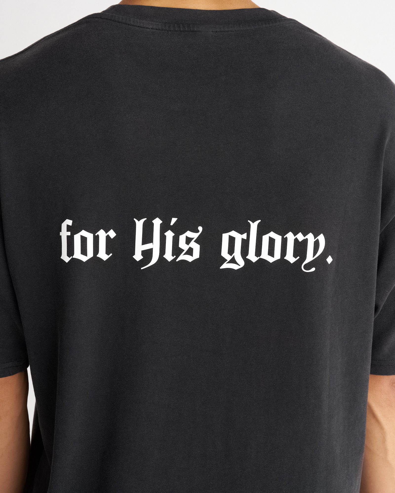 Heavyweight Cotton Oversized Tee "FHG" - Acid Wash