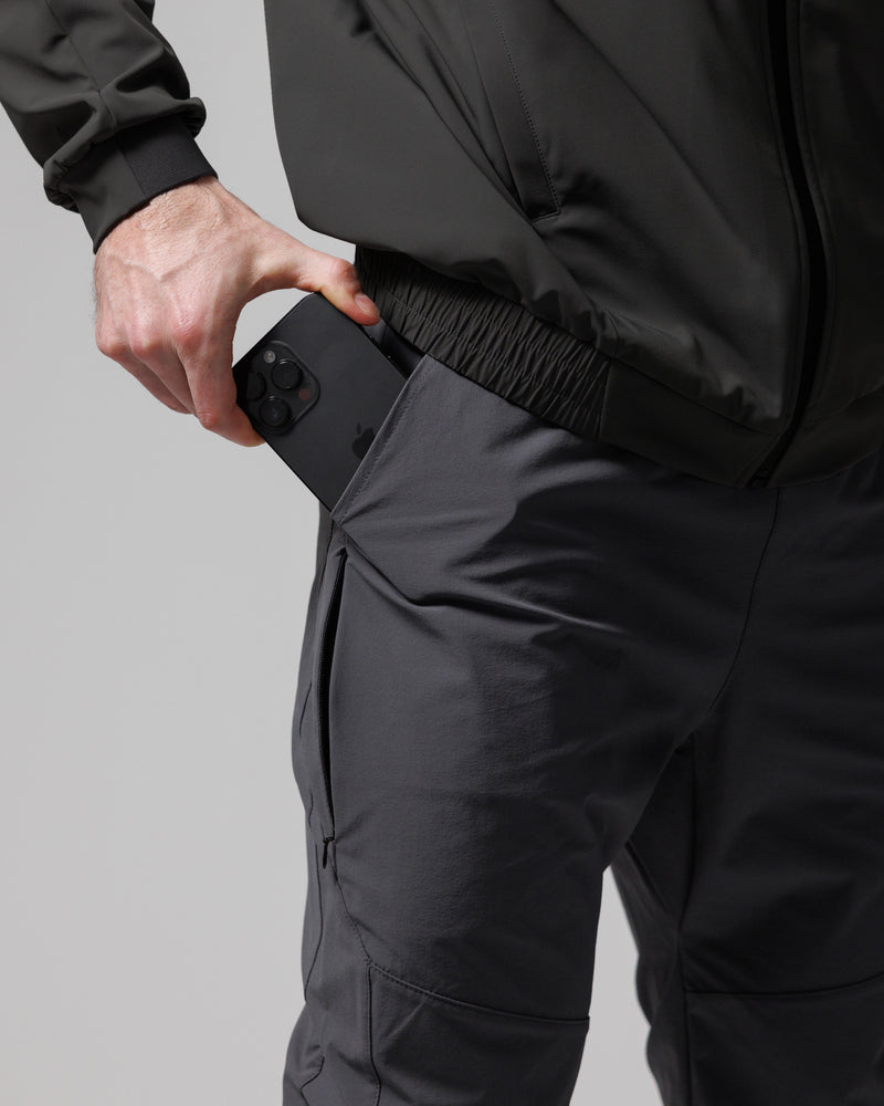 Performance Zipper Cuffed Tech Jogger - Space Grey
