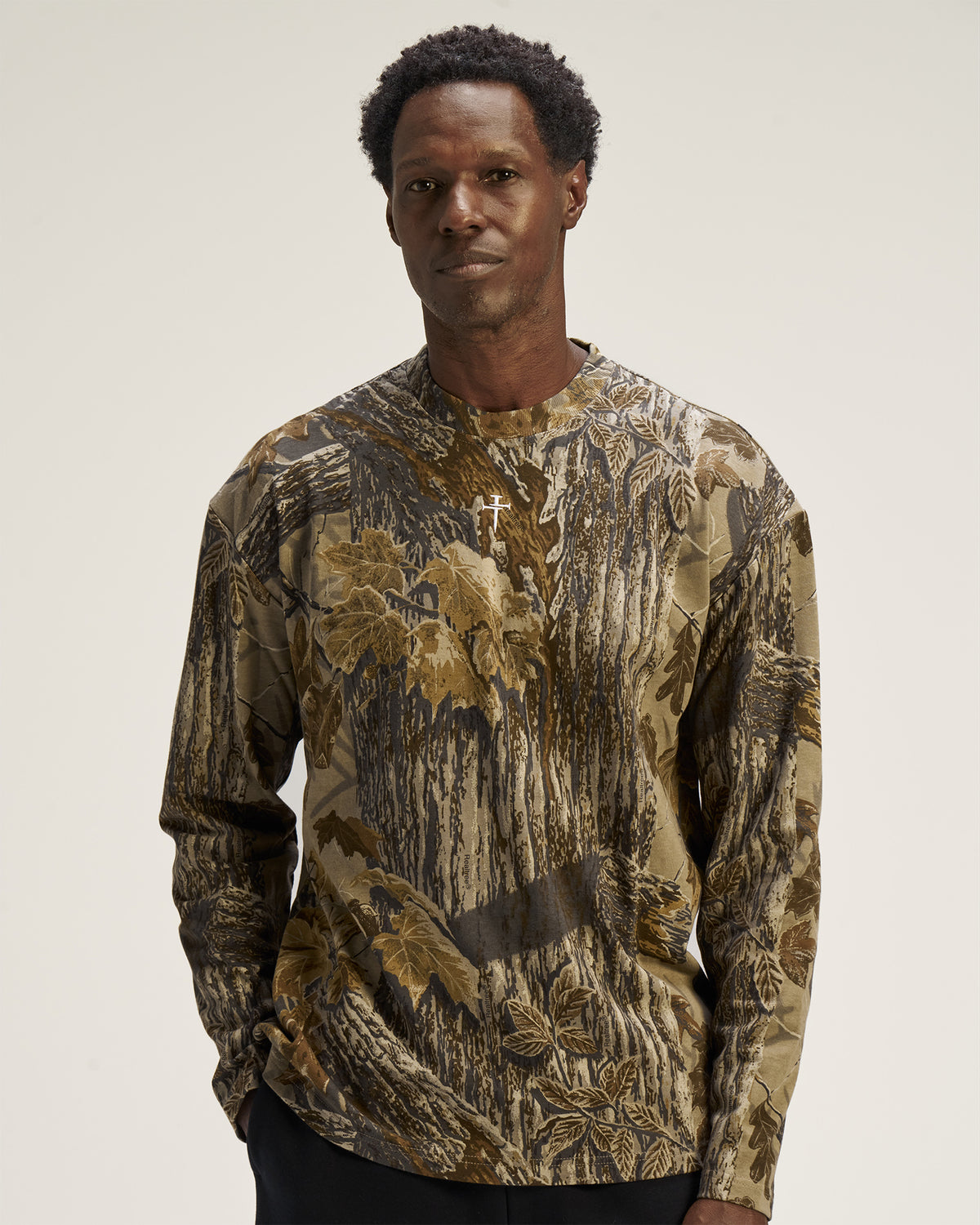 Heavyweight Cotton Oversized Long Sleeve - Realtree Xtra Grey