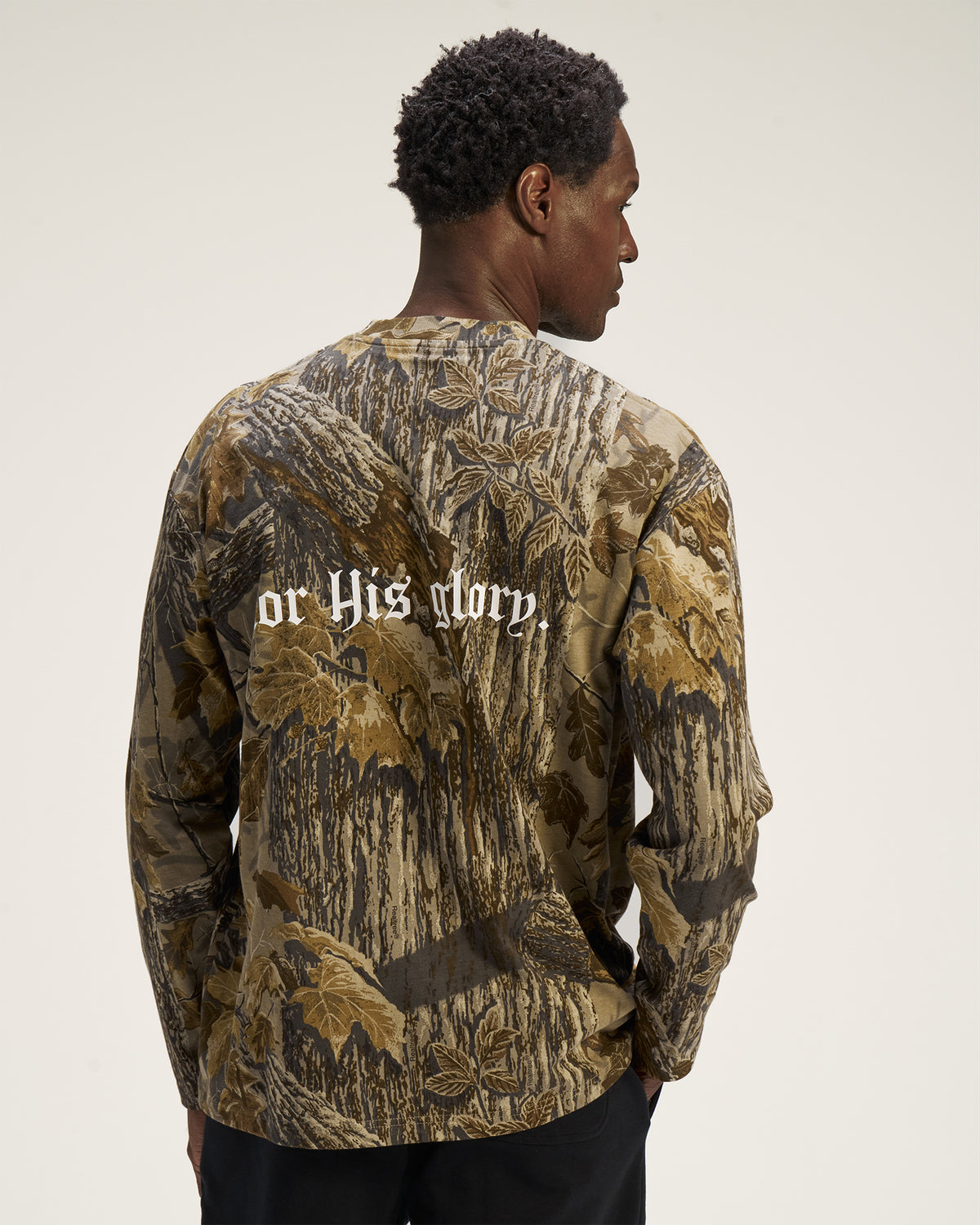 Heavyweight Cotton Oversized Long Sleeve "FHG" - Realtree Xtra Grey