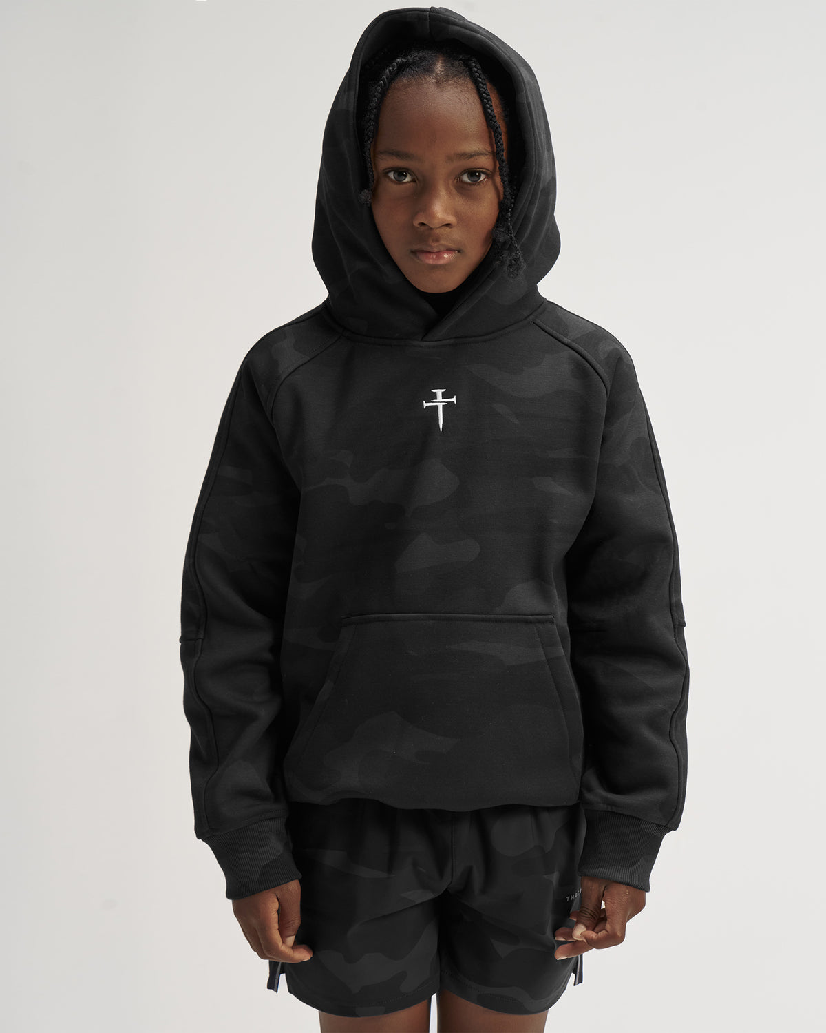 Youth Signature Fleece Hoodie - Black Camo