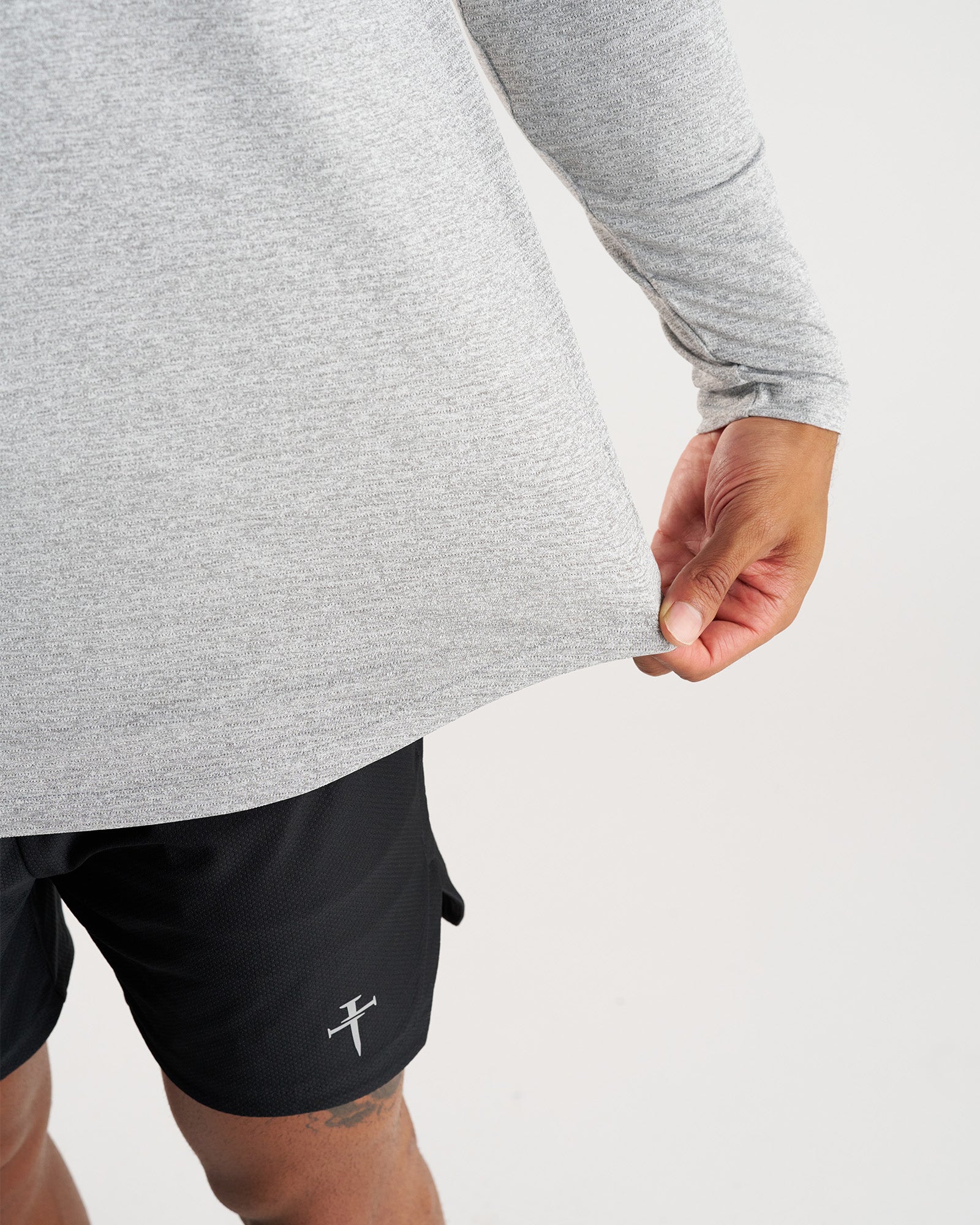 Aion-Lite™ Long Sleeve "Three Nails" - Grey Marl