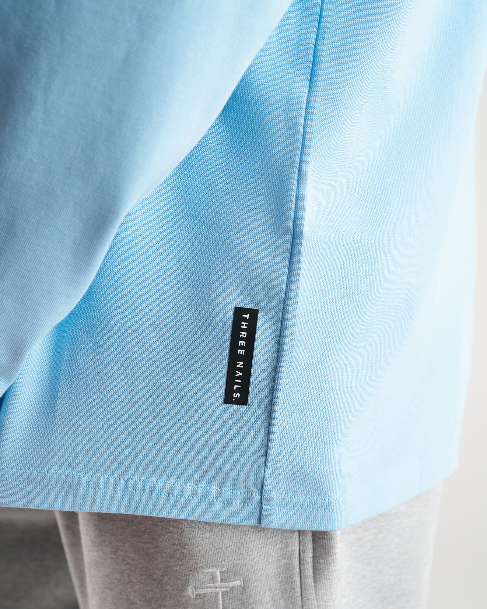 Heavyweight Cotton Oversized Long Sleeve "FHG" - Sky Blue