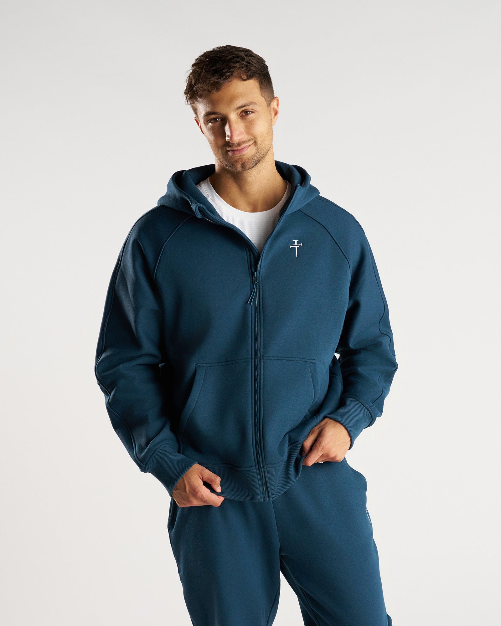 Signature Fleece Full Zip Hoodie - Midnight Navy