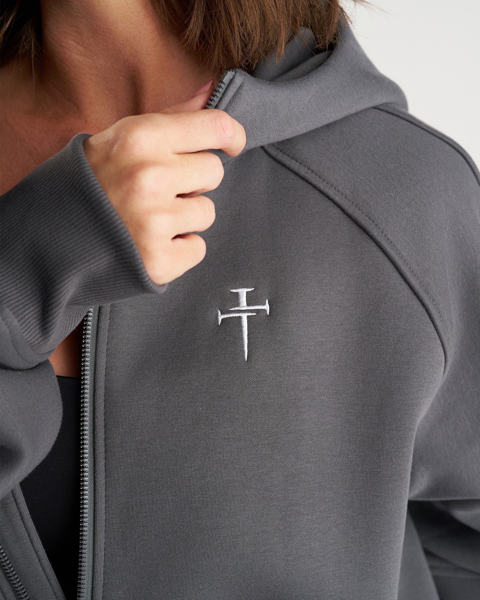 Signature Fleece Full Zip Hoodie - Space Grey