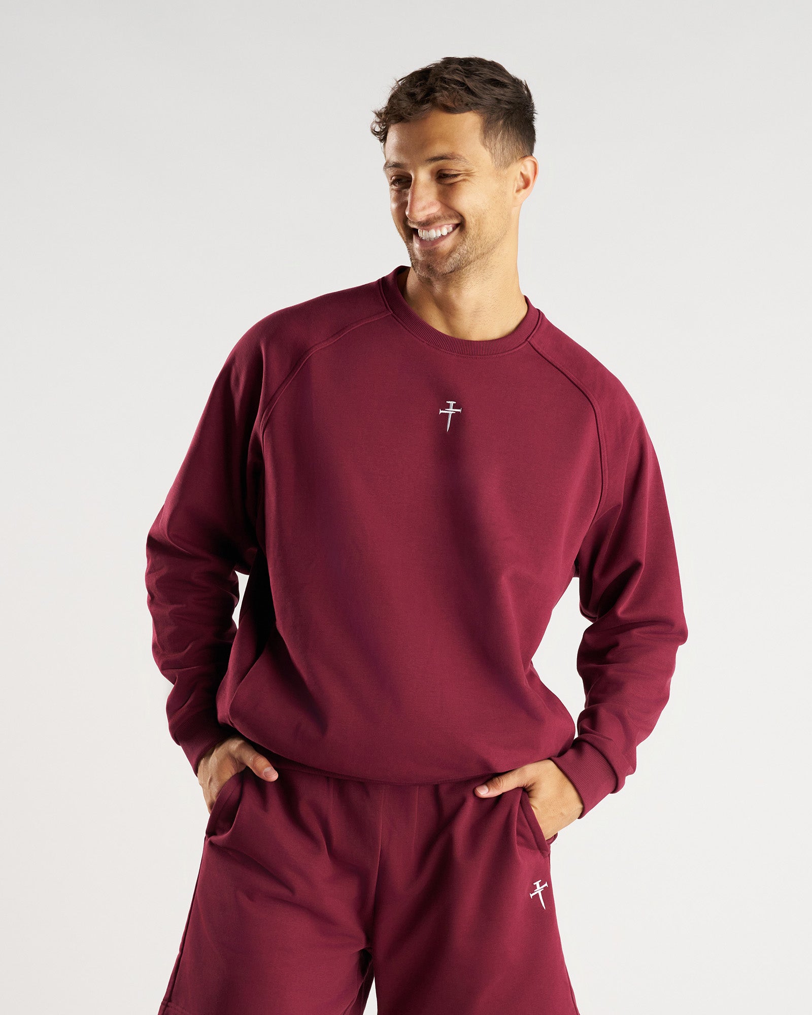 French Terry Crewneck - Merlot