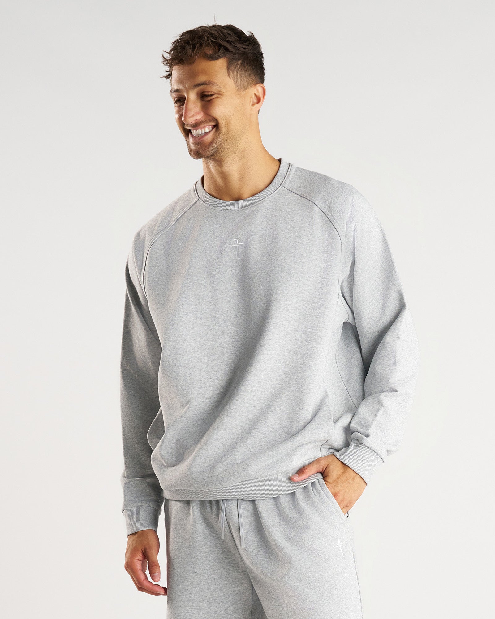 French Terry Crewneck - Heather Grey