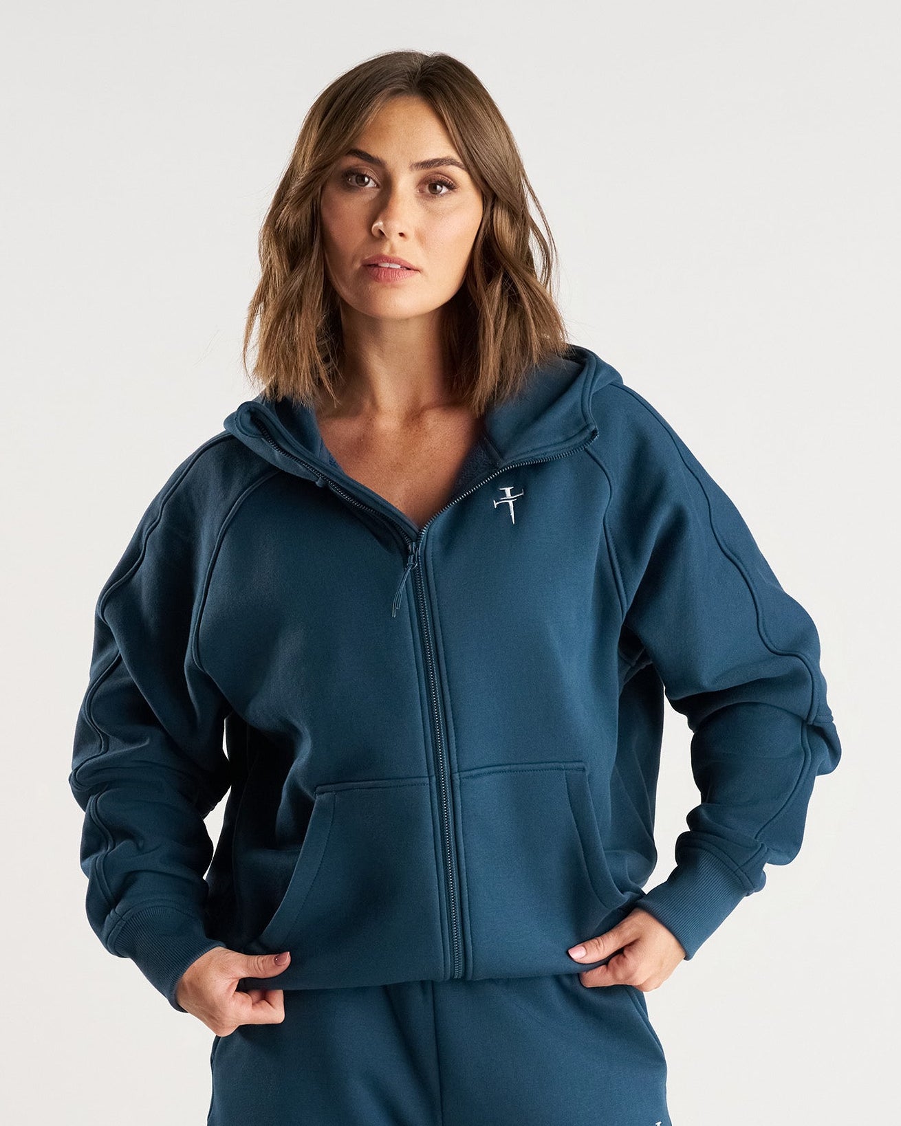 Signature Fleece Full Zip Hoodie - Midnight Navy