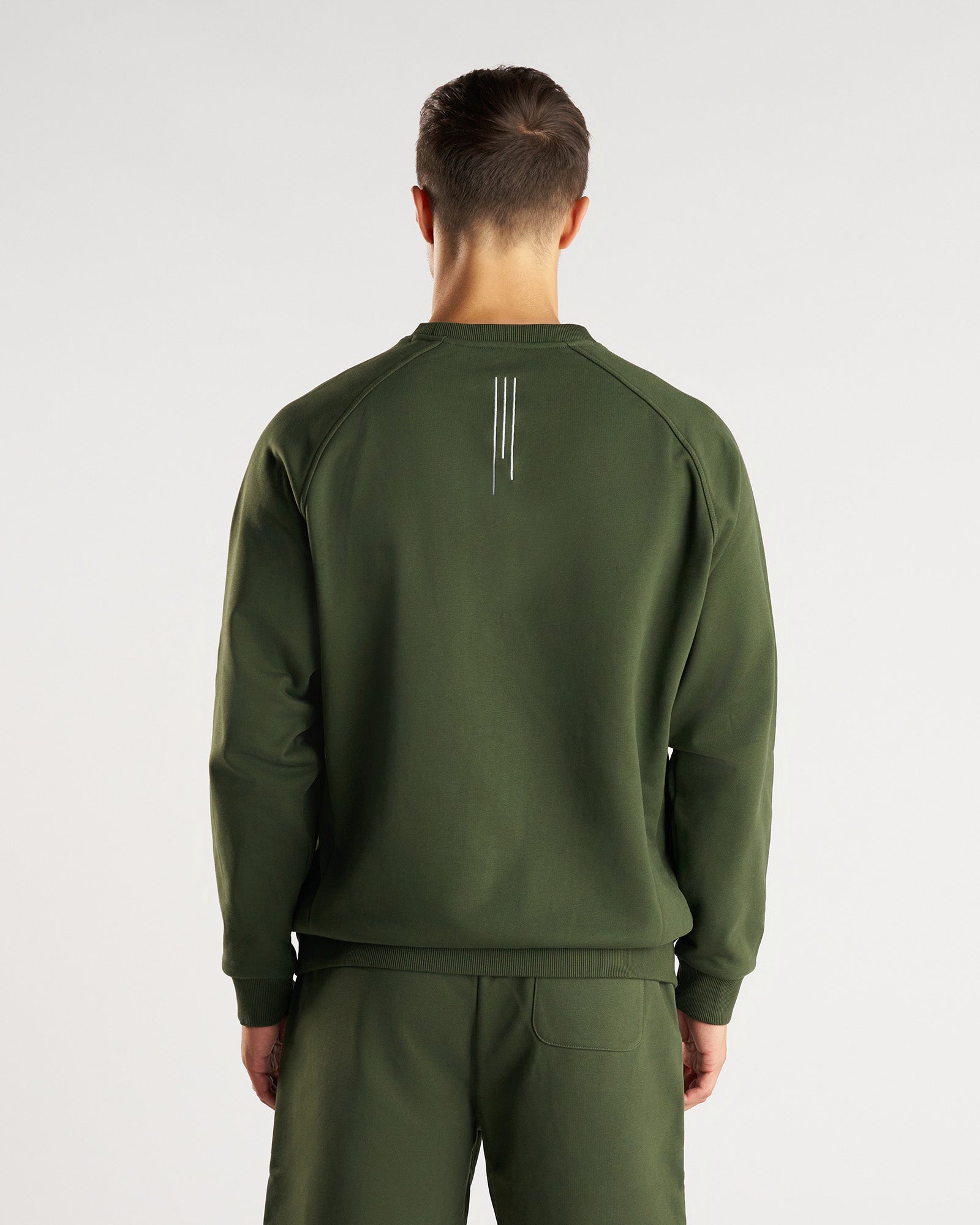 French Terry Crewneck - Dark Pine