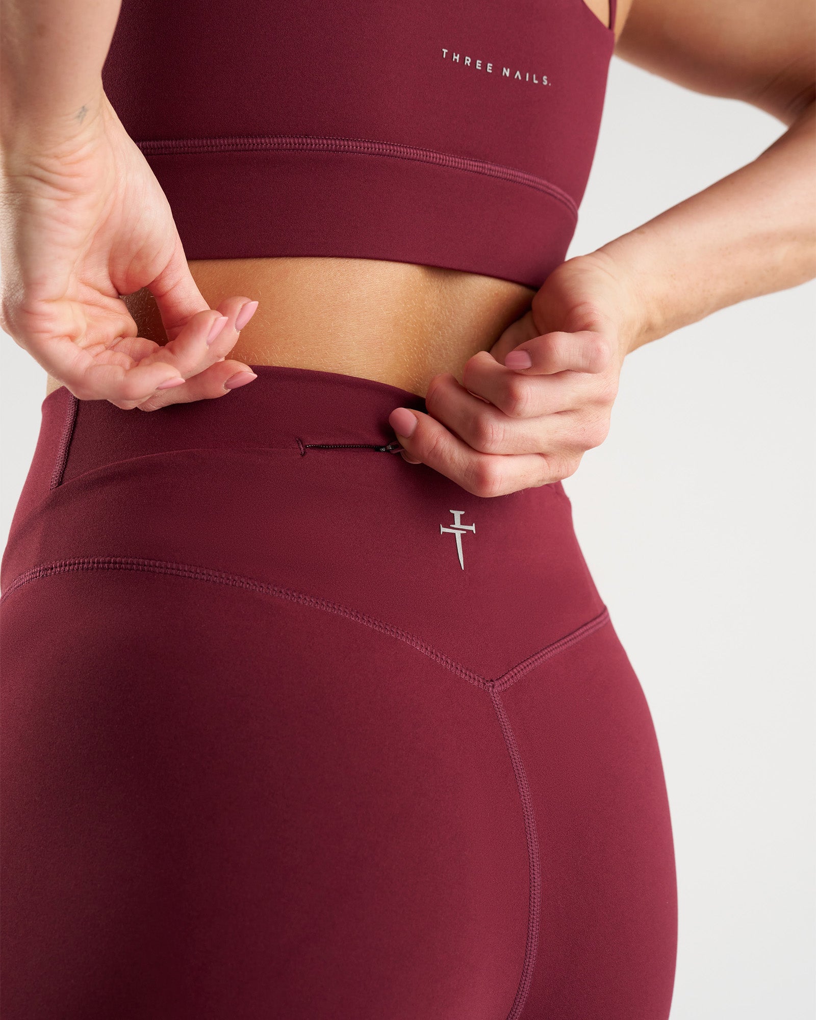 Nova Zip Legging - Merlot