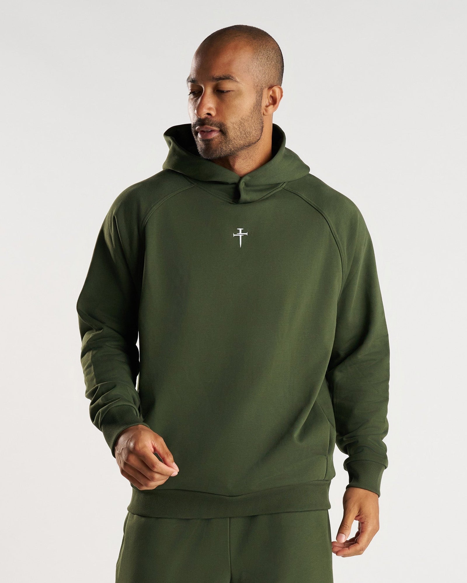 French Terry Hoodie - Dark Pine