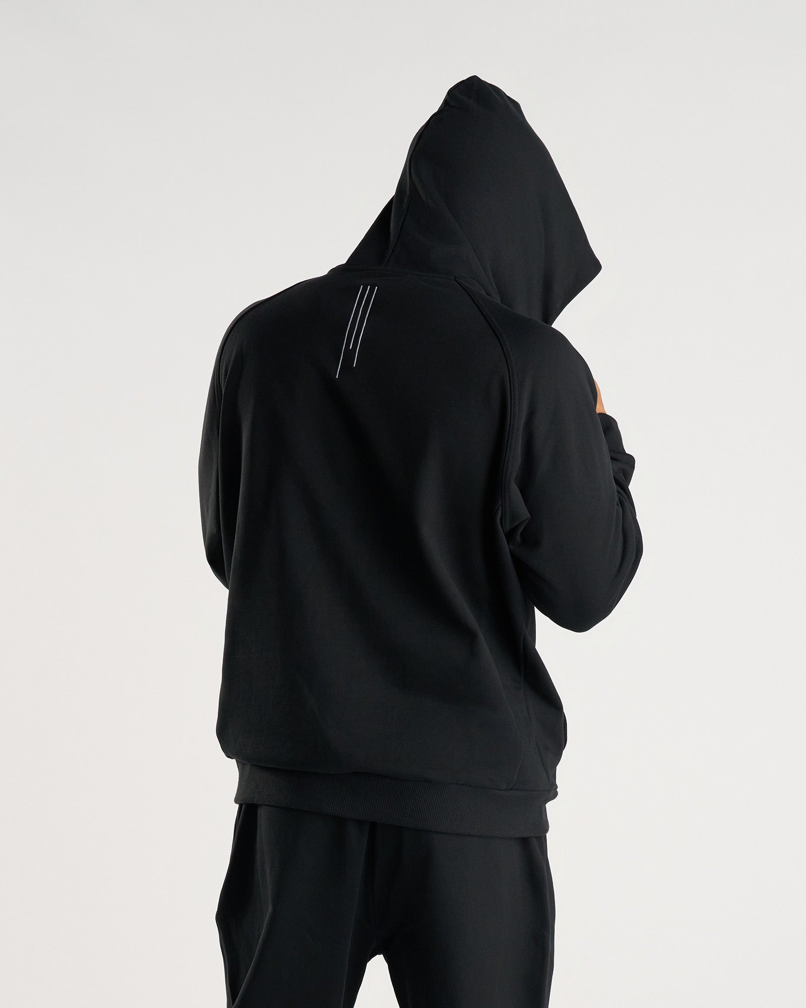 French Terry Hoodie - Black