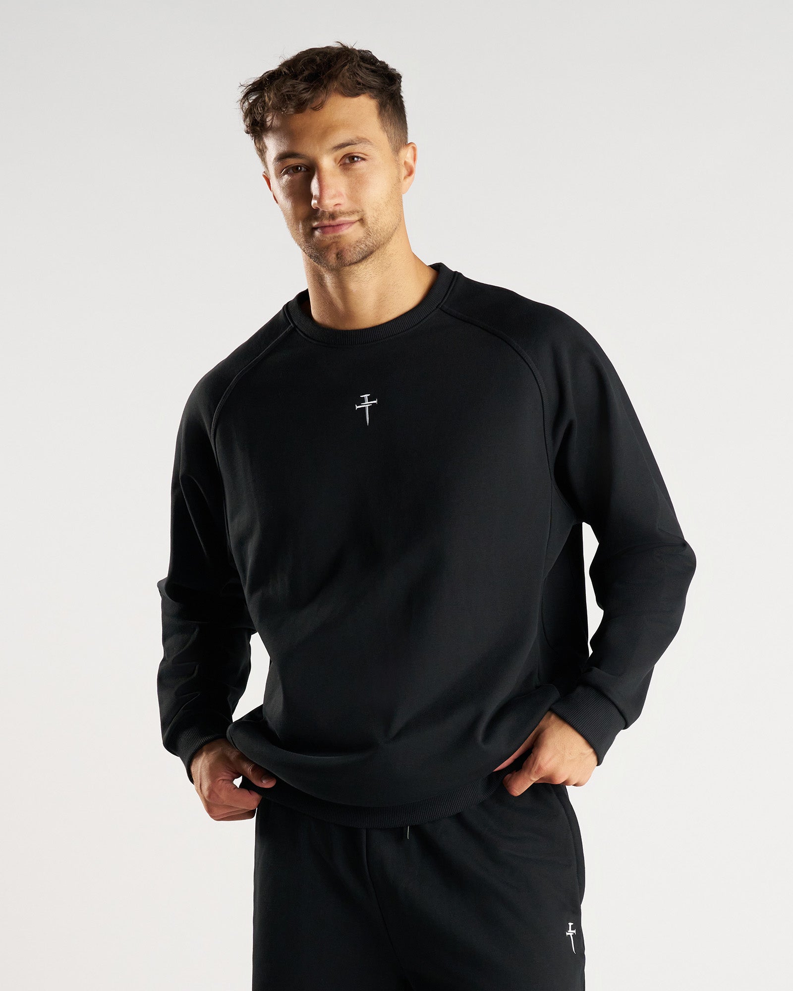 French Terry Crewneck - Black