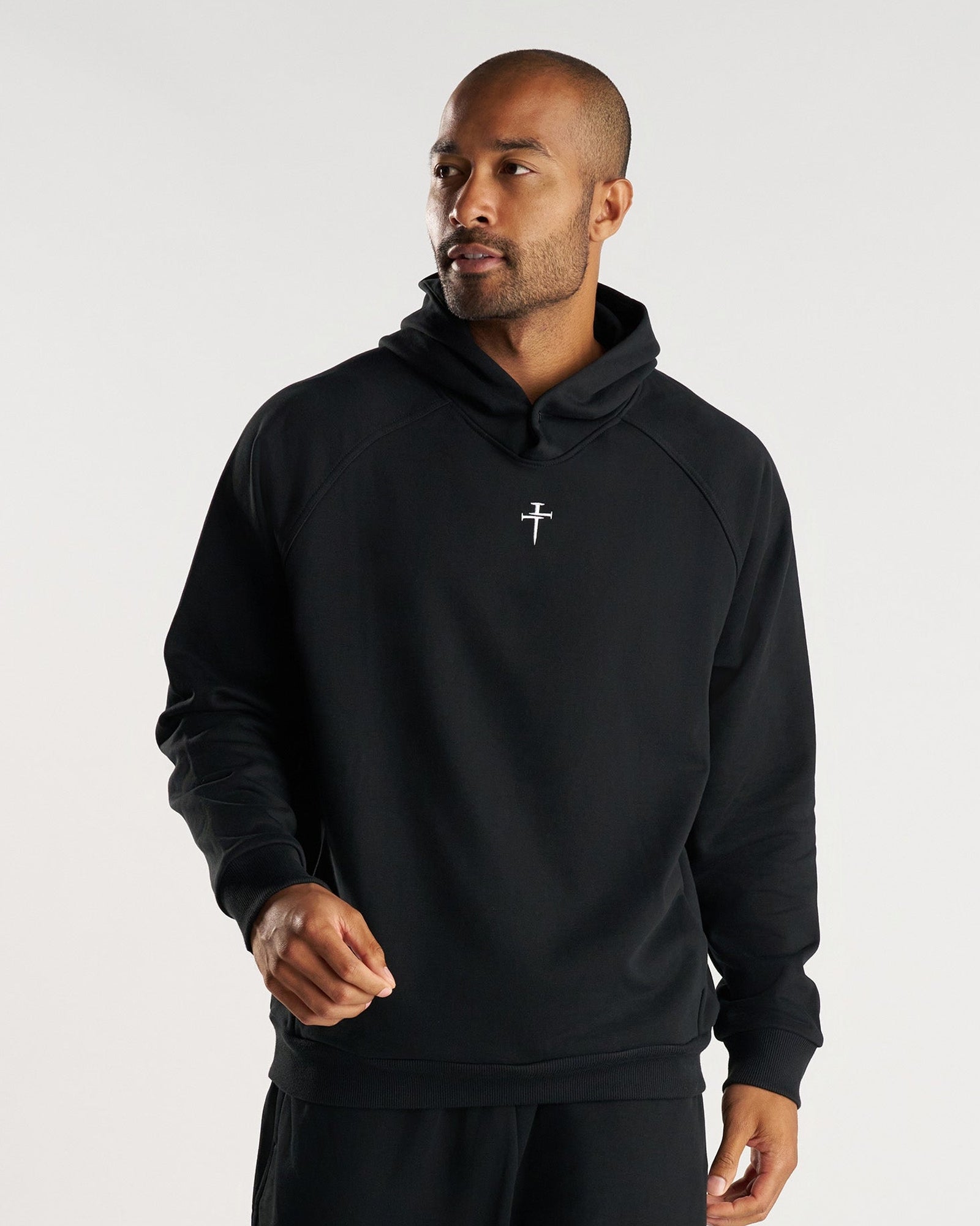 French Terry Hoodie - Black