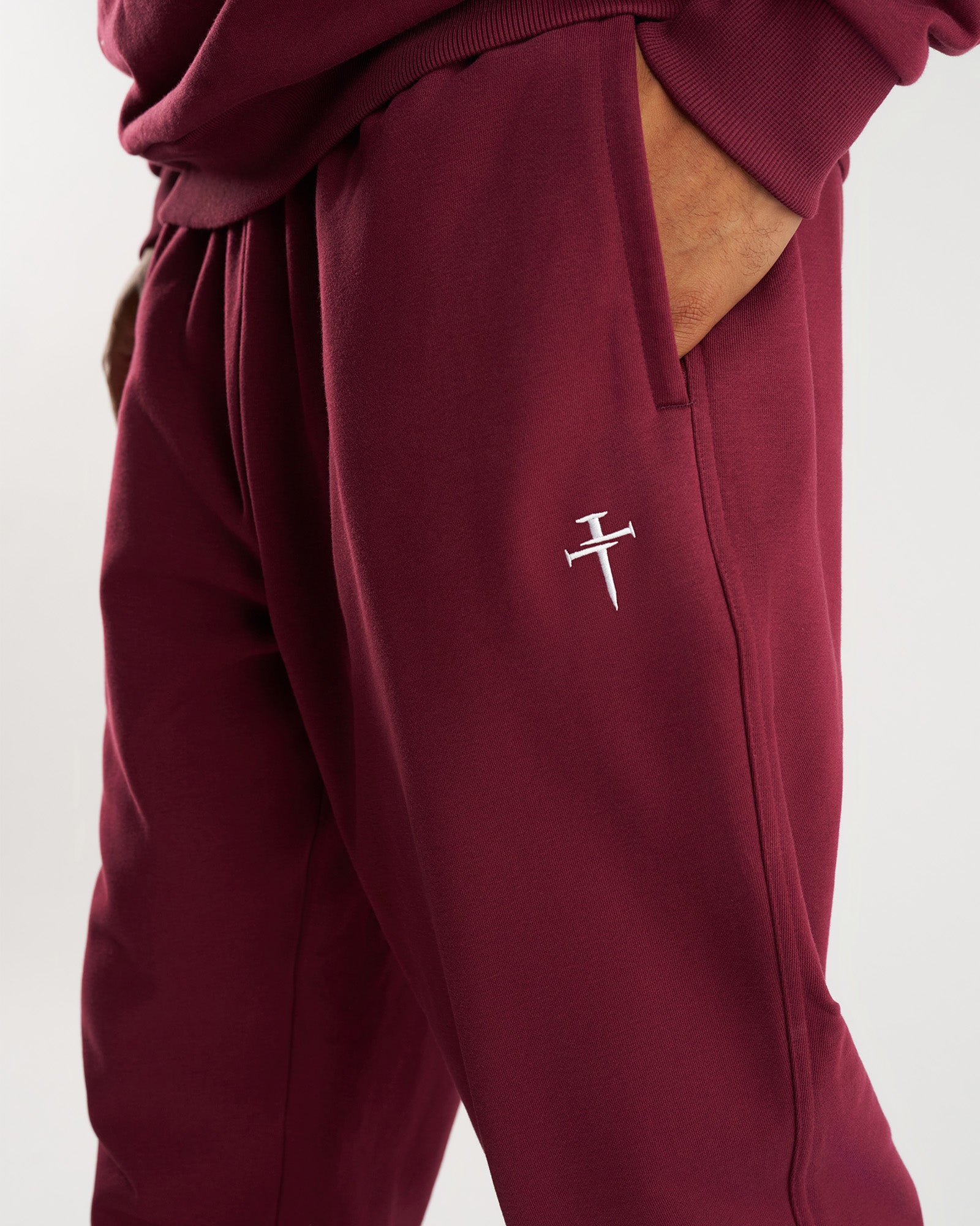 French Terry Sweatpants - Merlot
