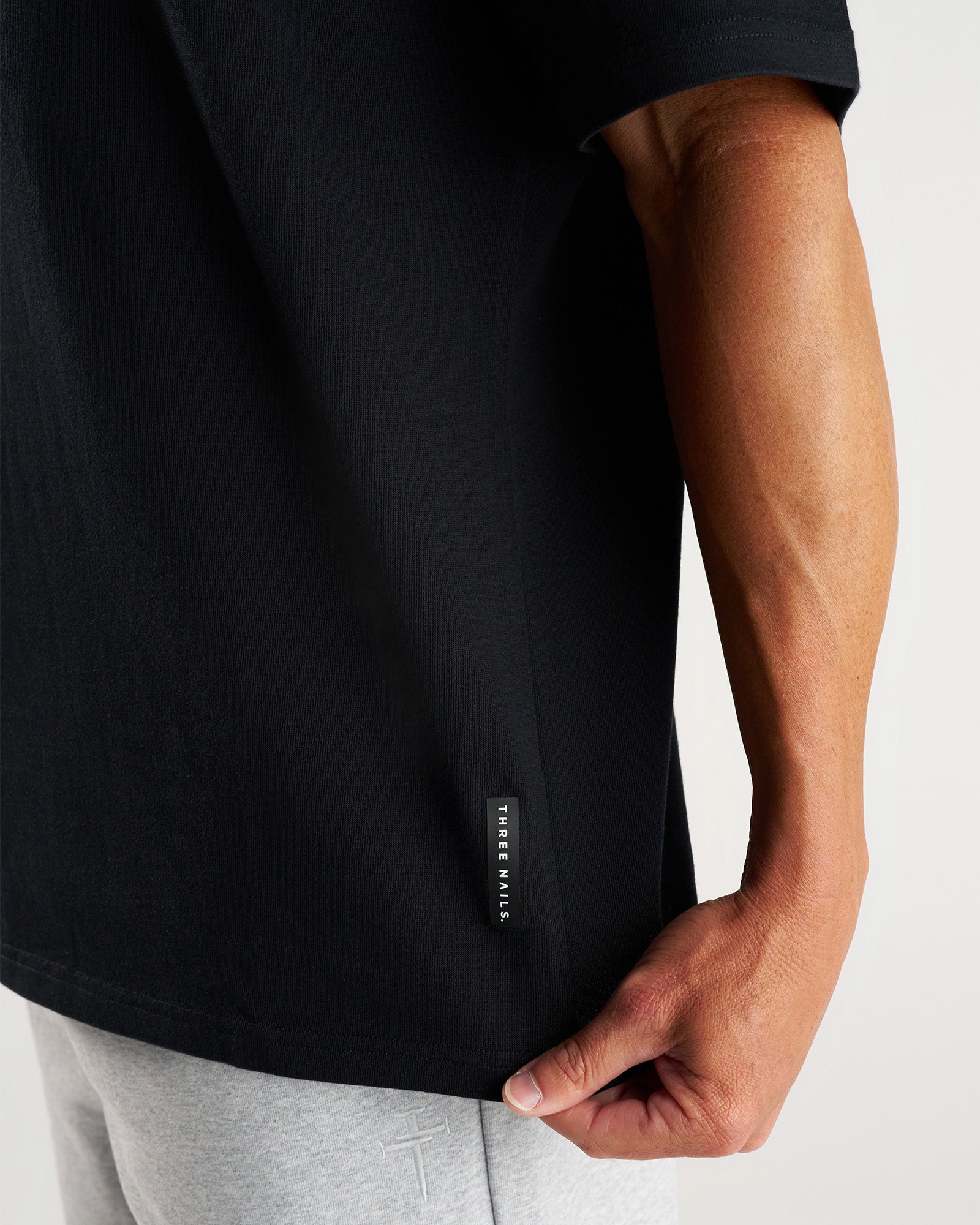 Heavyweight Cotton Oversized Tee - Black