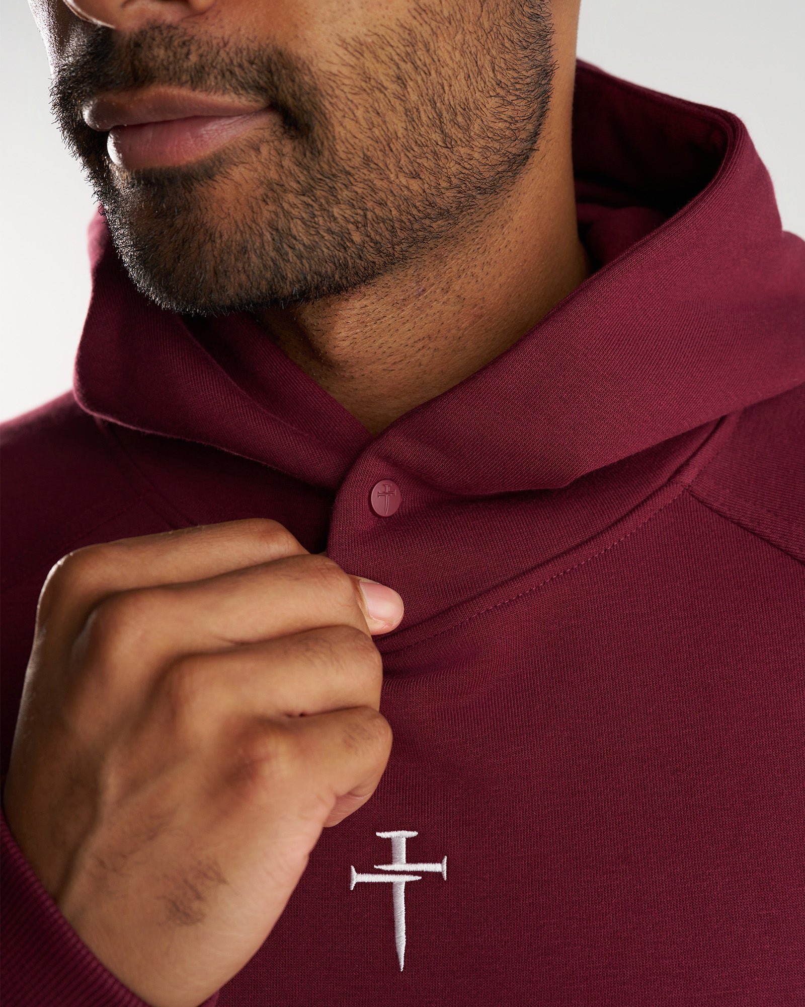 French Terry Hoodie - Merlot
